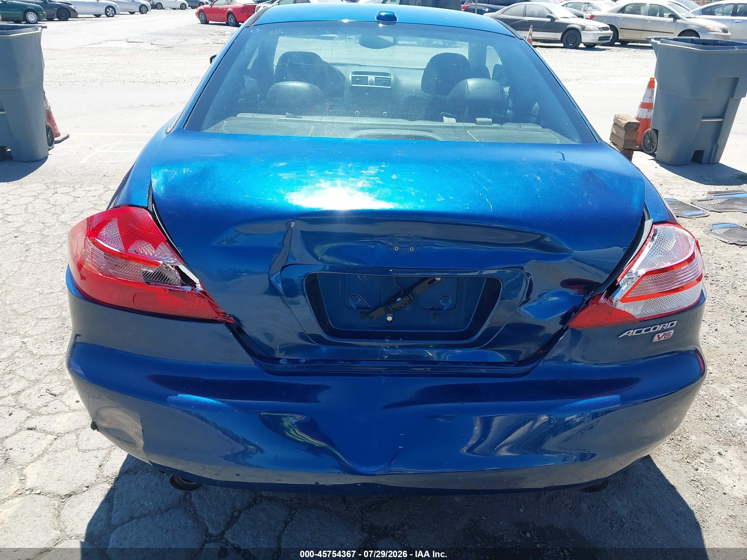 2004 Honda Accord 3.0 Ex Blue vin: 1HGCM81754A007555