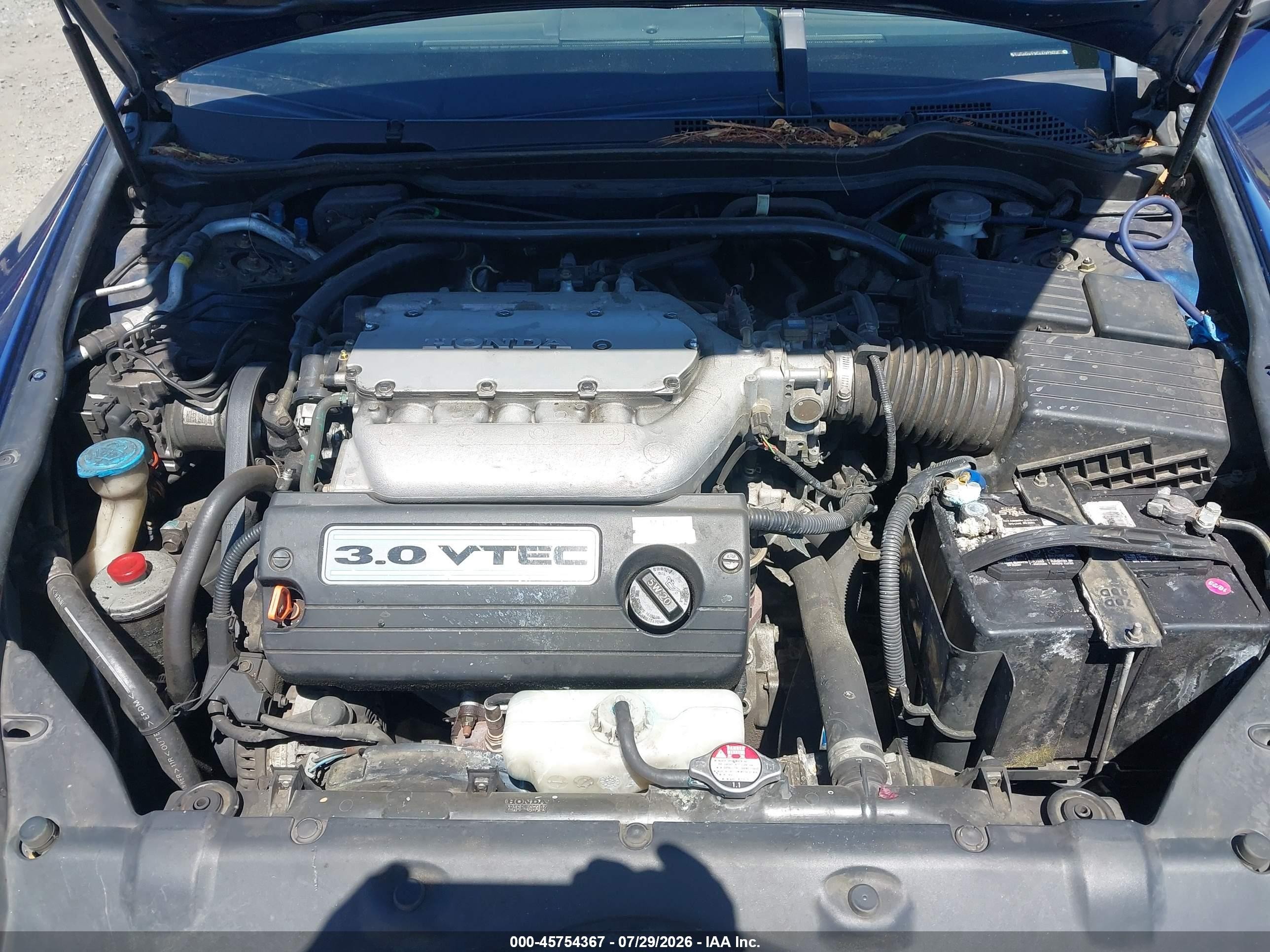 2004 Honda Accord 3.0 Ex Blue vin: 1HGCM81754A007555