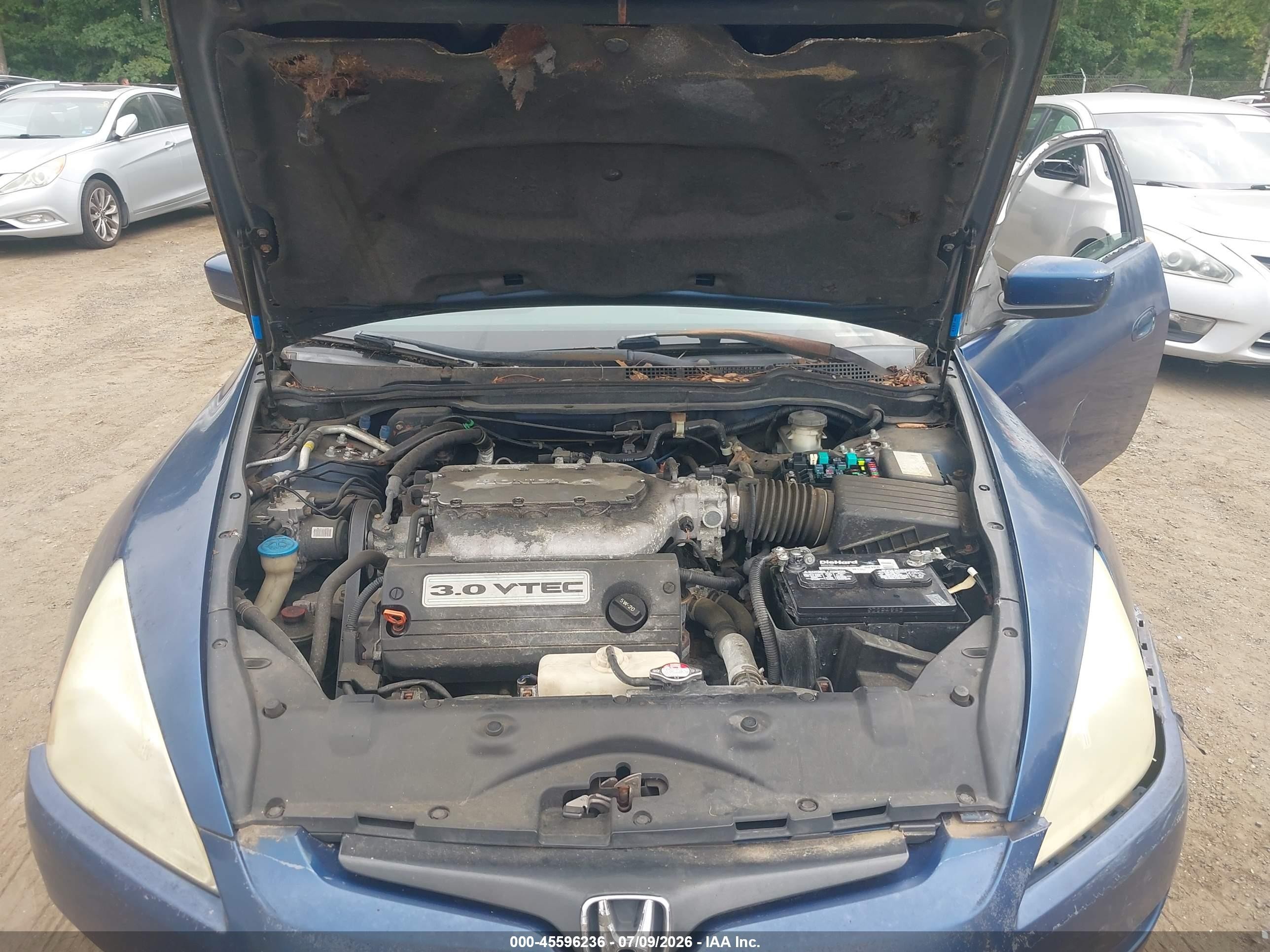 2004 Honda Accord 3.0 Lx Blue vin: 1HGCM82224A011520