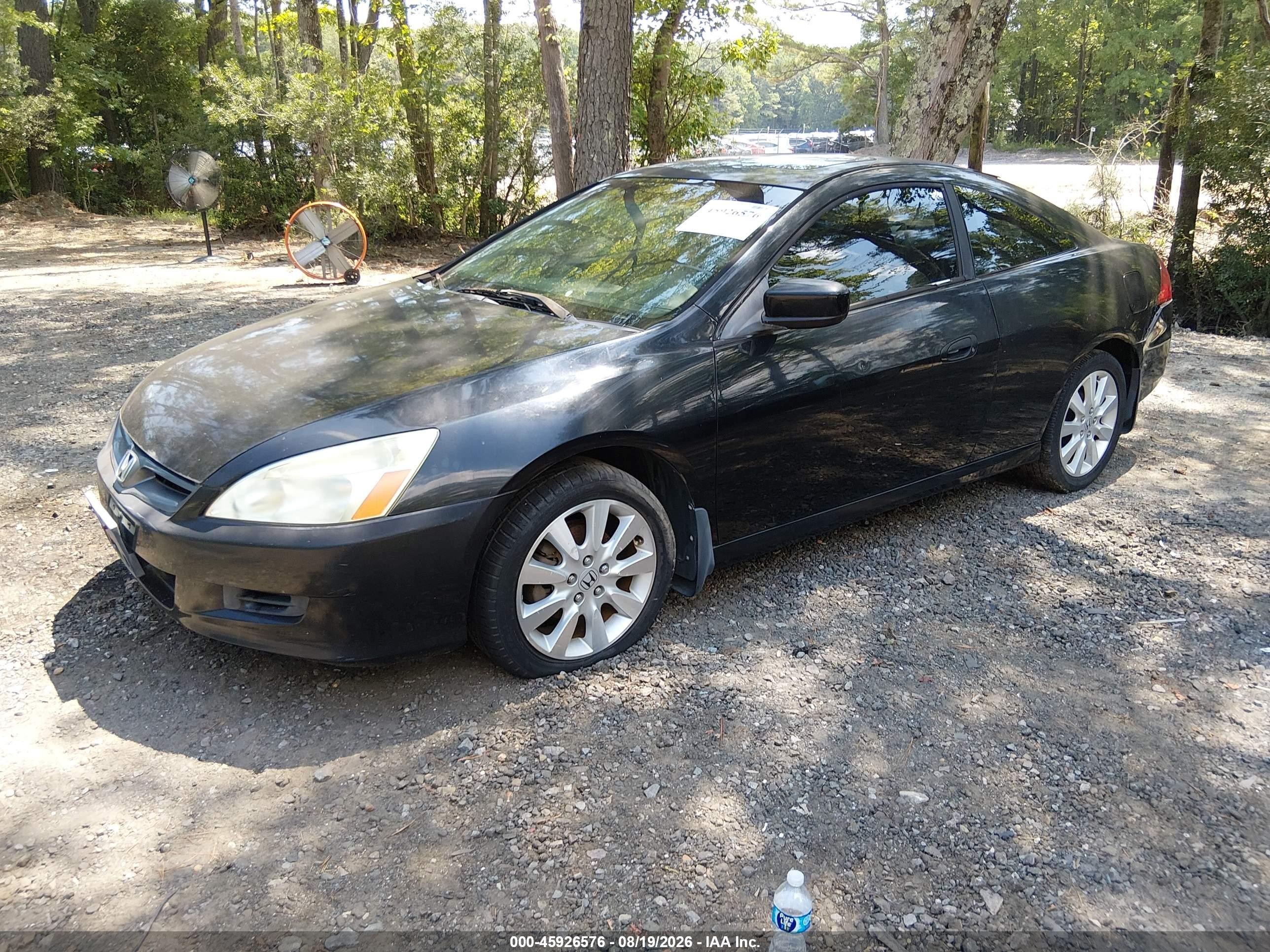 2007 Honda Accord 3.0 Lx Black vin: 1HGCM82247A000460