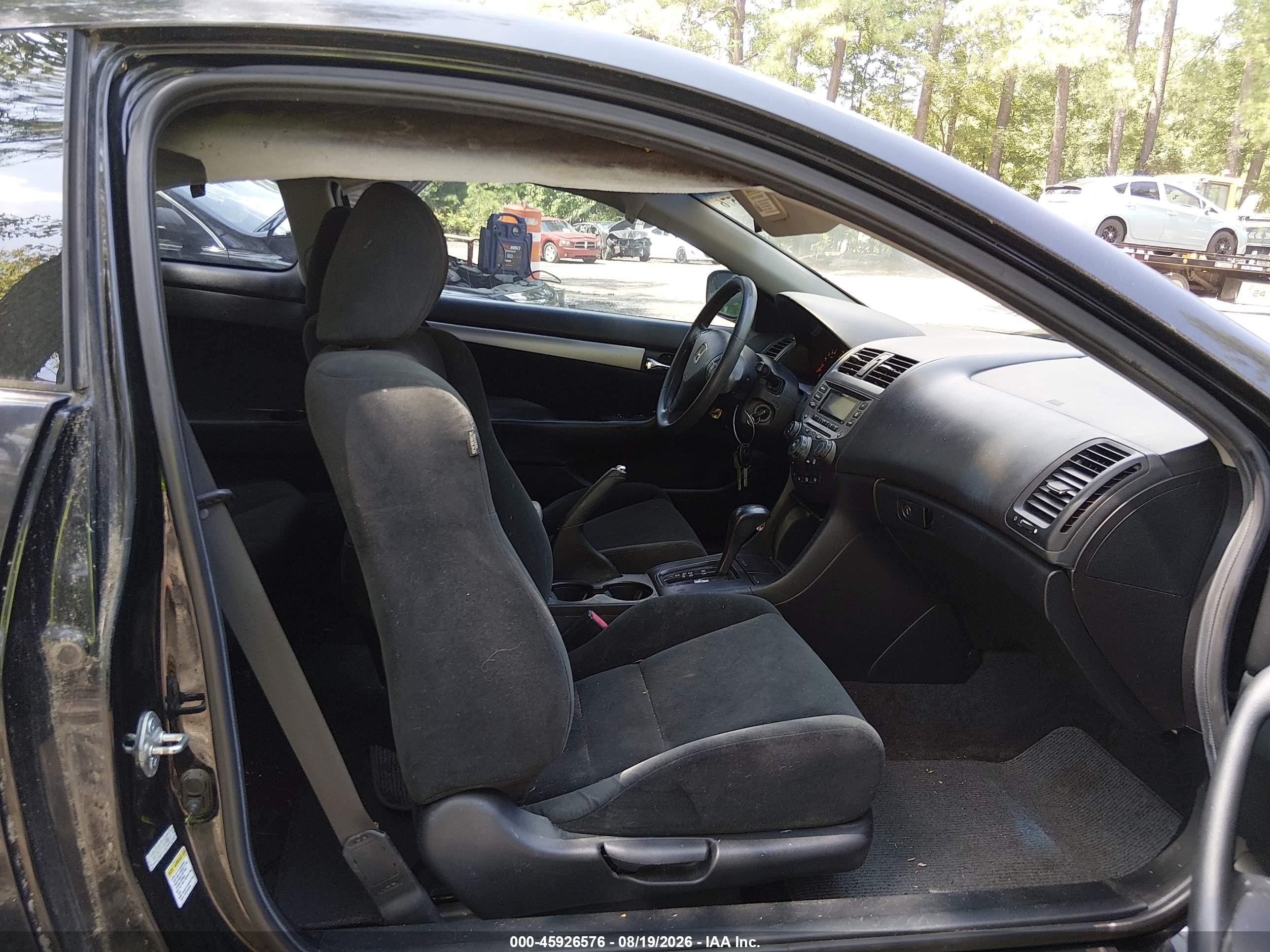 2007 Honda Accord 3.0 Lx Black vin: 1HGCM82247A000460