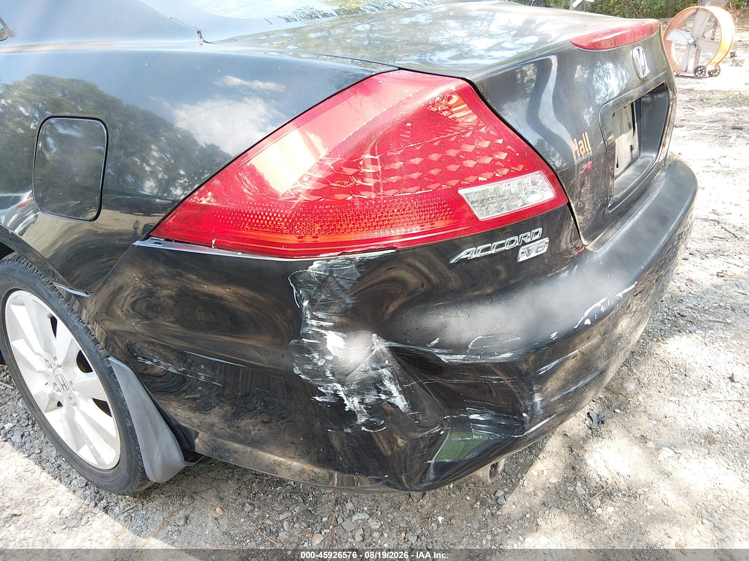2007 Honda Accord 3.0 Lx Black vin: 1HGCM82247A000460