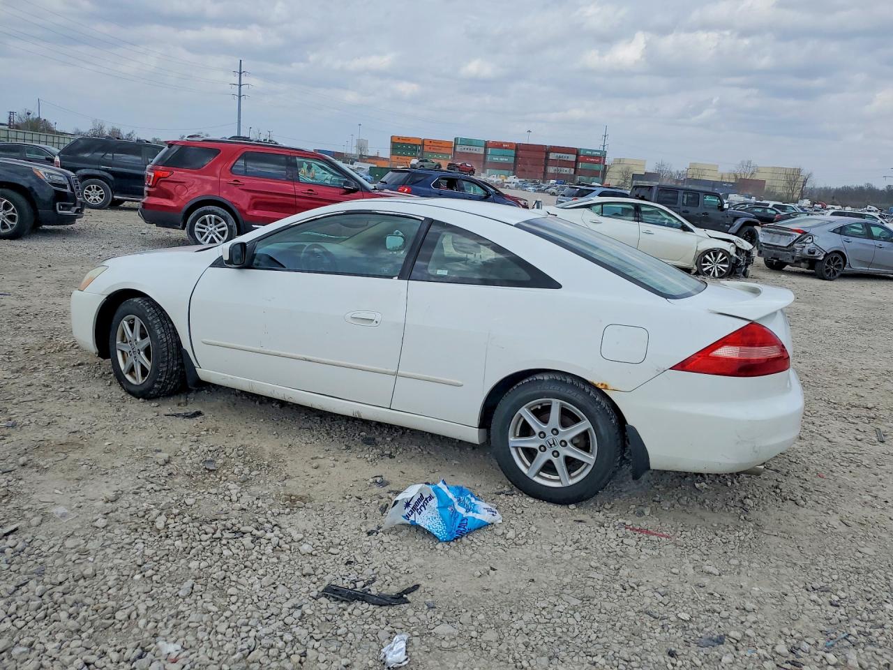 2004 Honda Accord Ex White vin: 1HGCM82604A012653