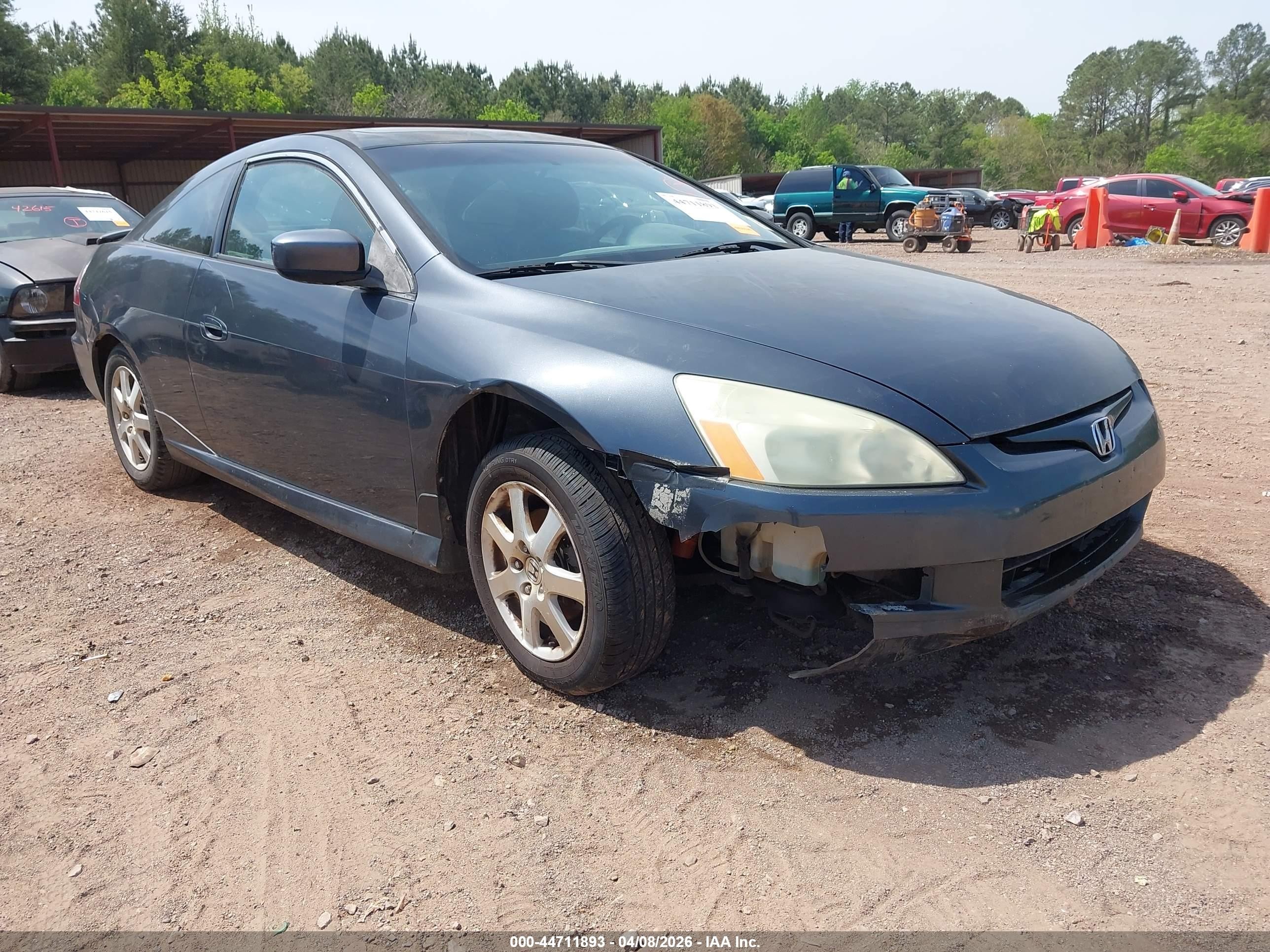 2005 Honda Accord Cpe Ex-l V6 Blue vin: 1HGCM82605A003405