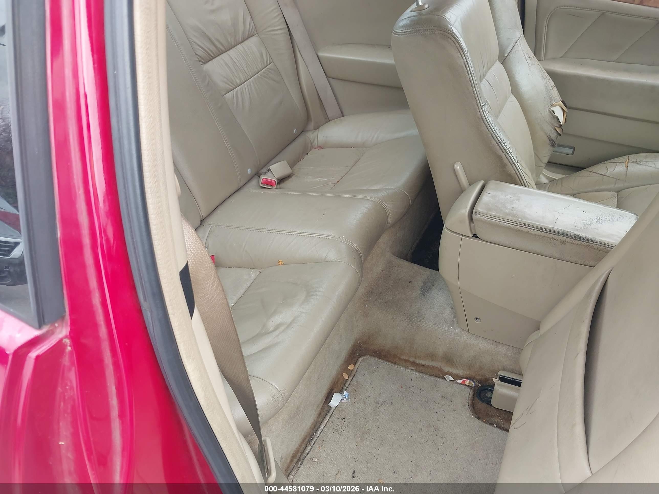 2005 Honda Accord Cpe Ex-l V6 Red vin: 1HGCM82605A012329