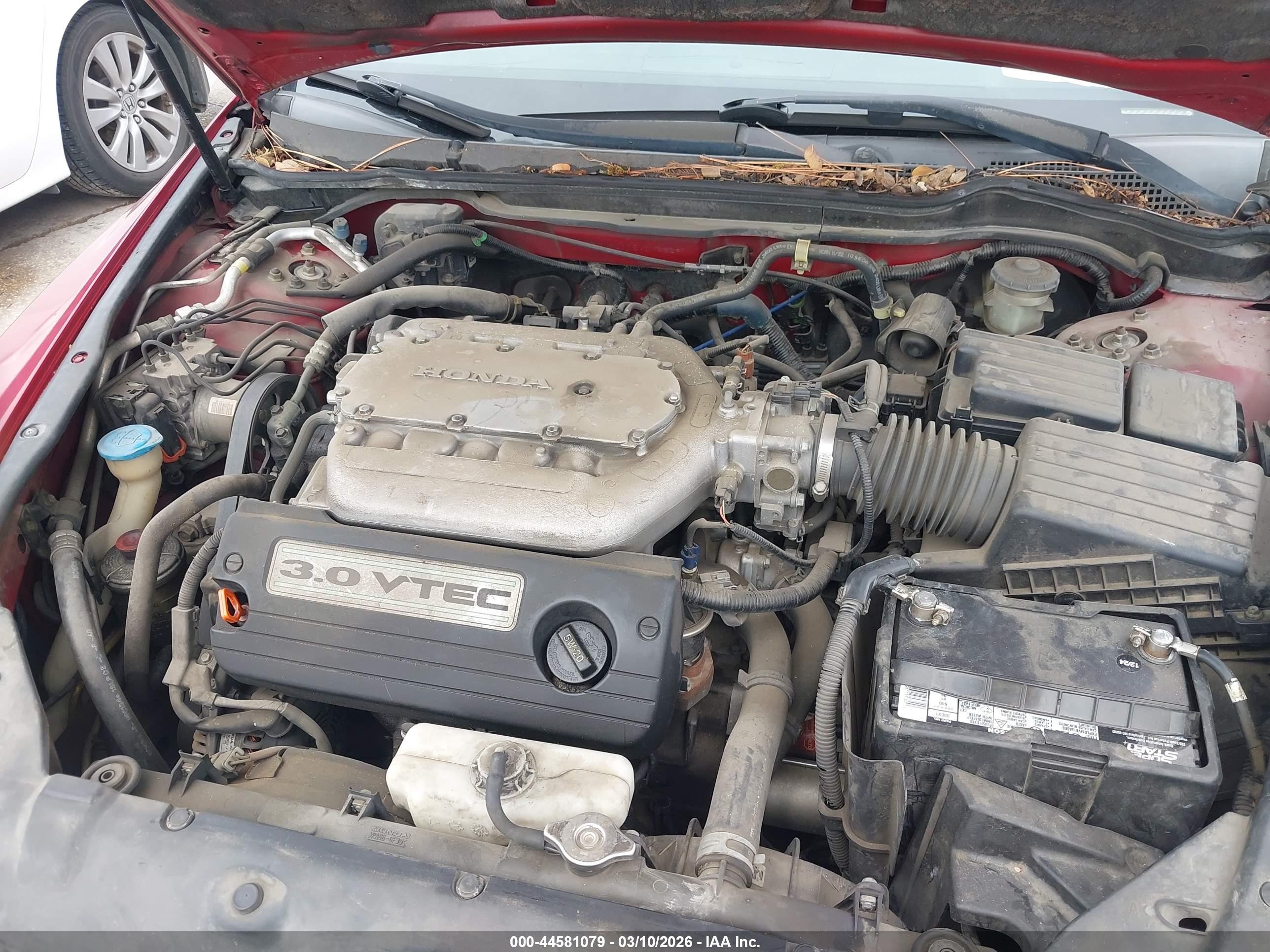 2005 Honda Accord Cpe Ex-l V6 Red vin: 1HGCM82605A012329
