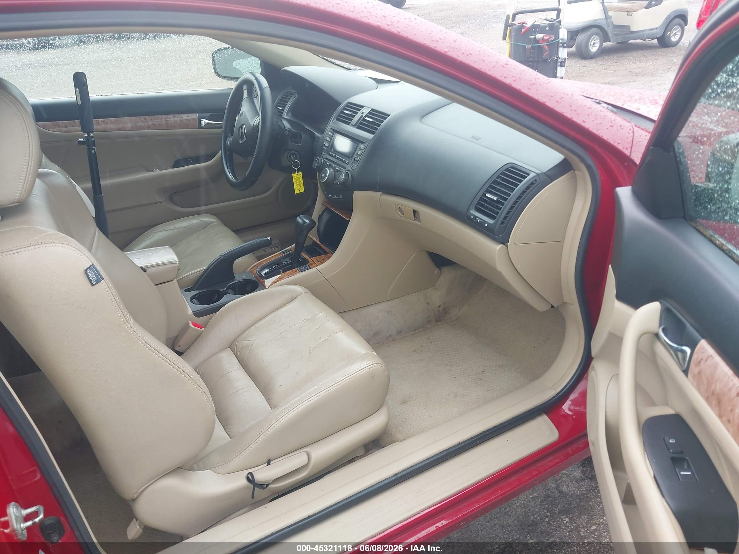 2005 Honda Accord 3.0 Ex Red vin: 1HGCM82605A013609