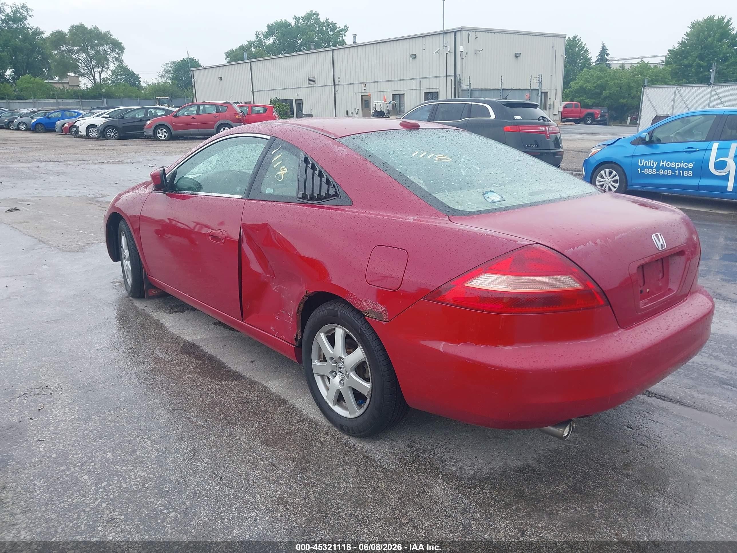 2005 Honda Accord 3.0 Ex Red vin: 1HGCM82605A013609