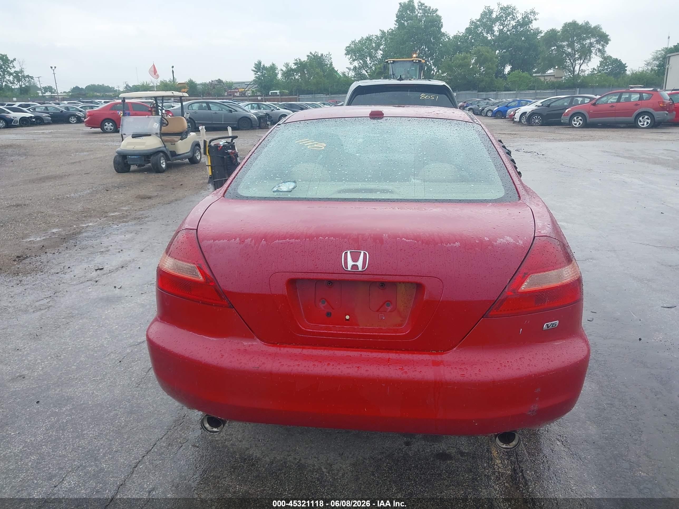 2005 Honda Accord 3.0 Ex Red vin: 1HGCM82605A013609