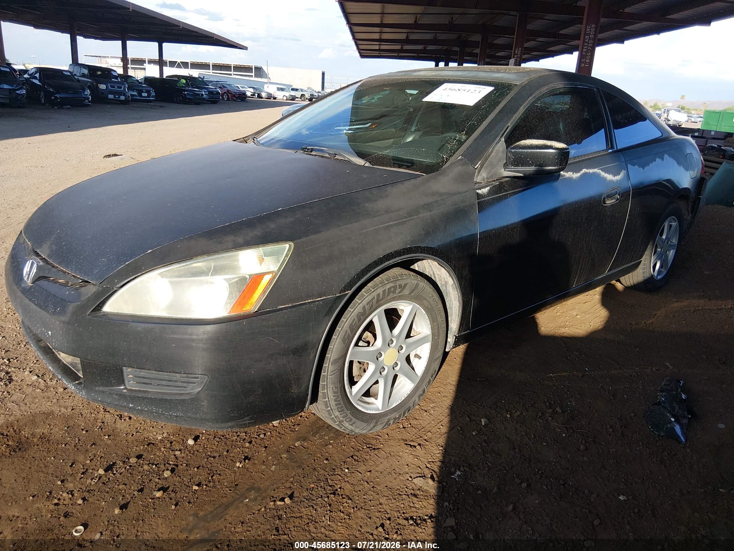 2003 Honda Accord Cpe Ex Черный vin: 1HGCM82613A007766