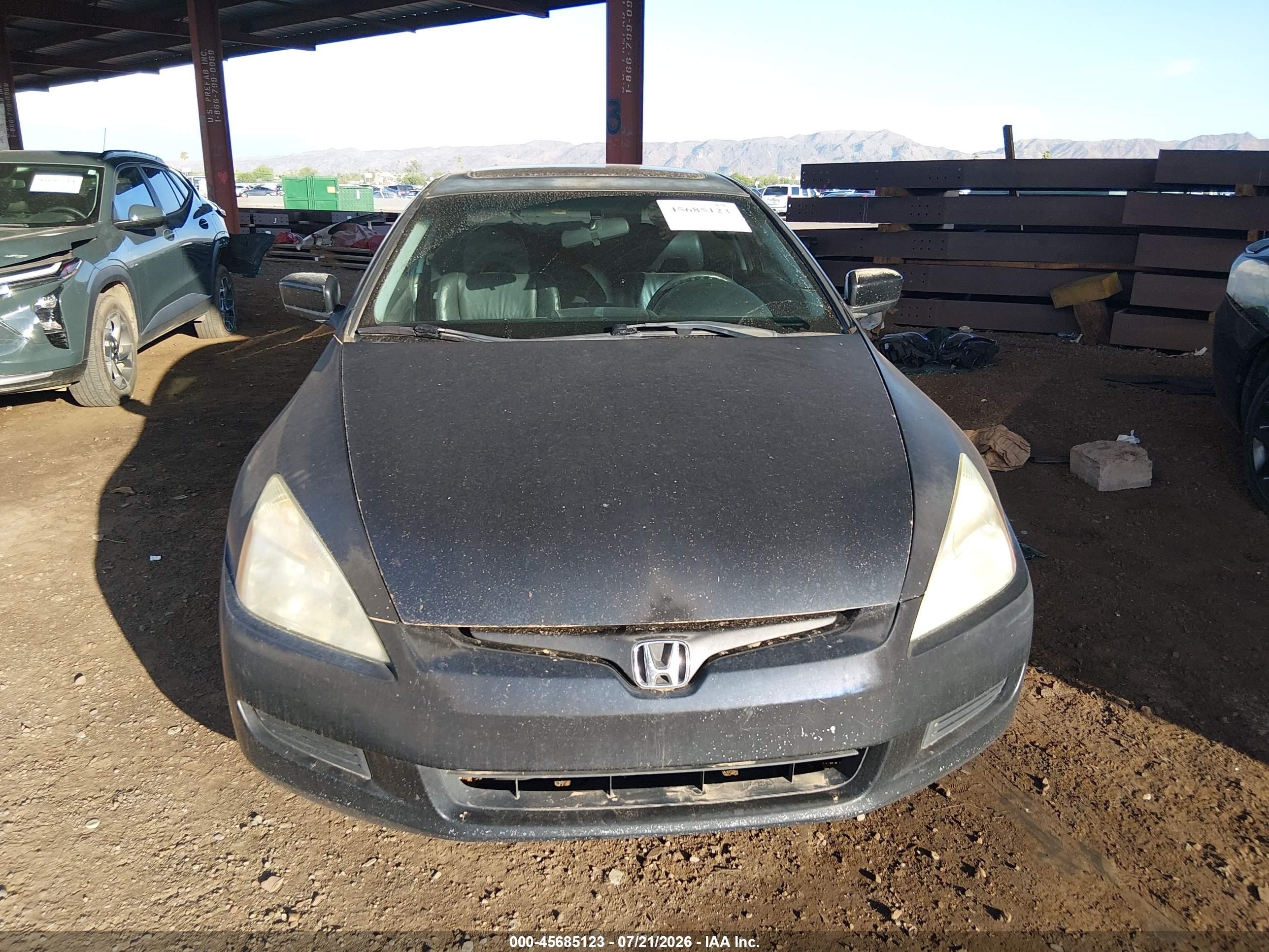 2003 Honda Accord Cpe Ex Черный vin: 1HGCM82613A007766