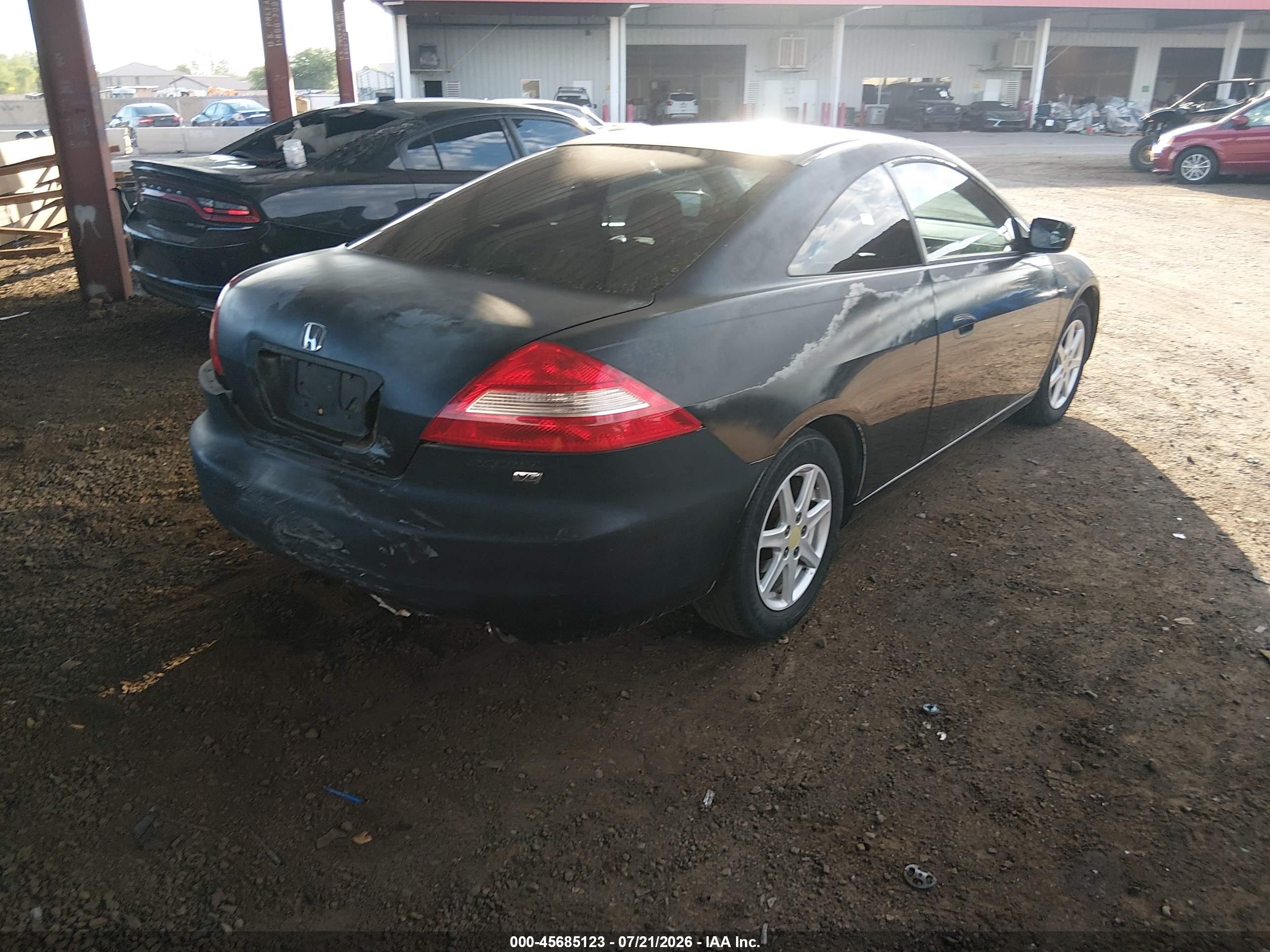 2003 Honda Accord Cpe Ex Черный vin: 1HGCM82613A007766