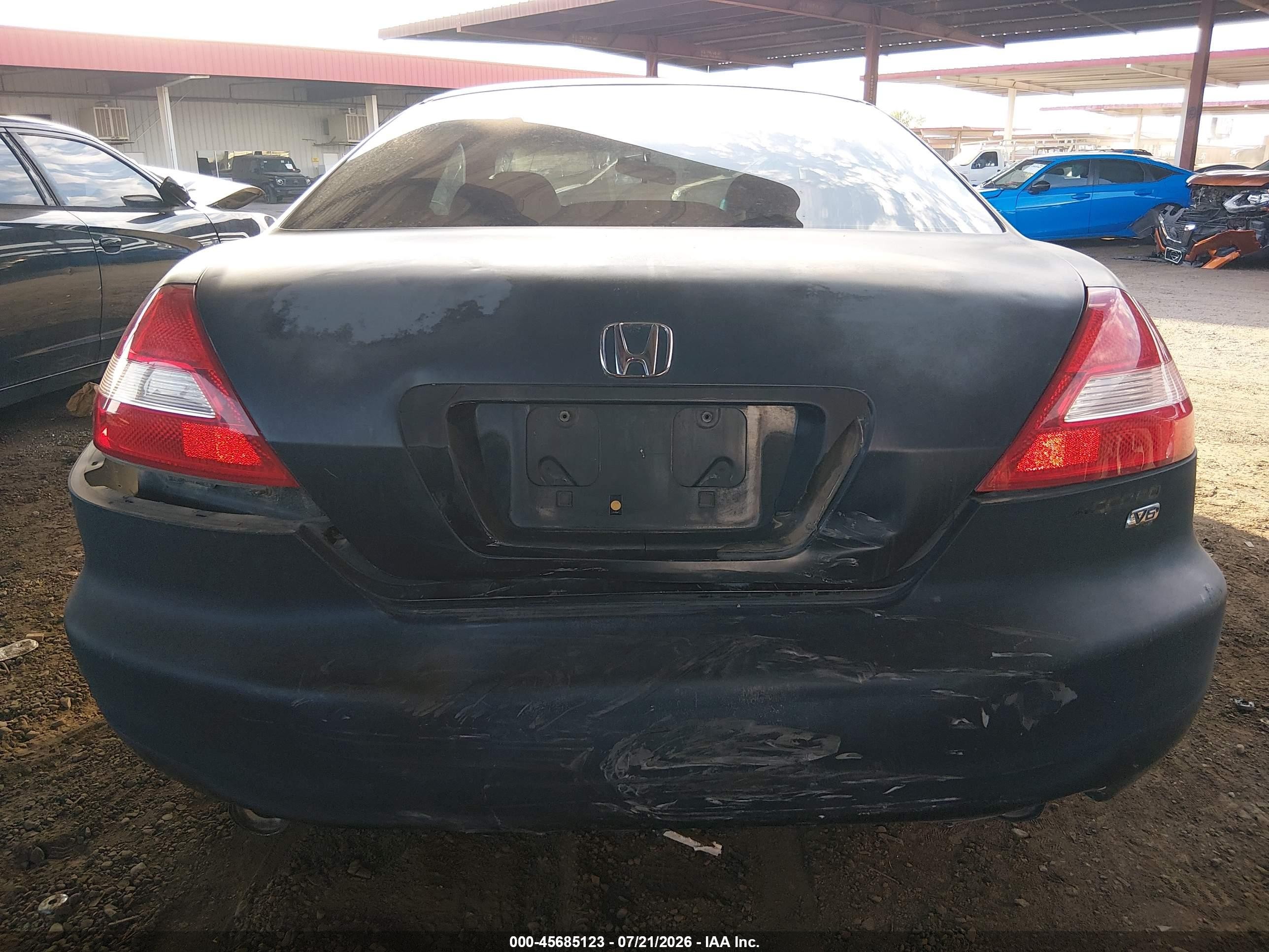 2003 Honda Accord Cpe Ex Черный vin: 1HGCM82613A007766
