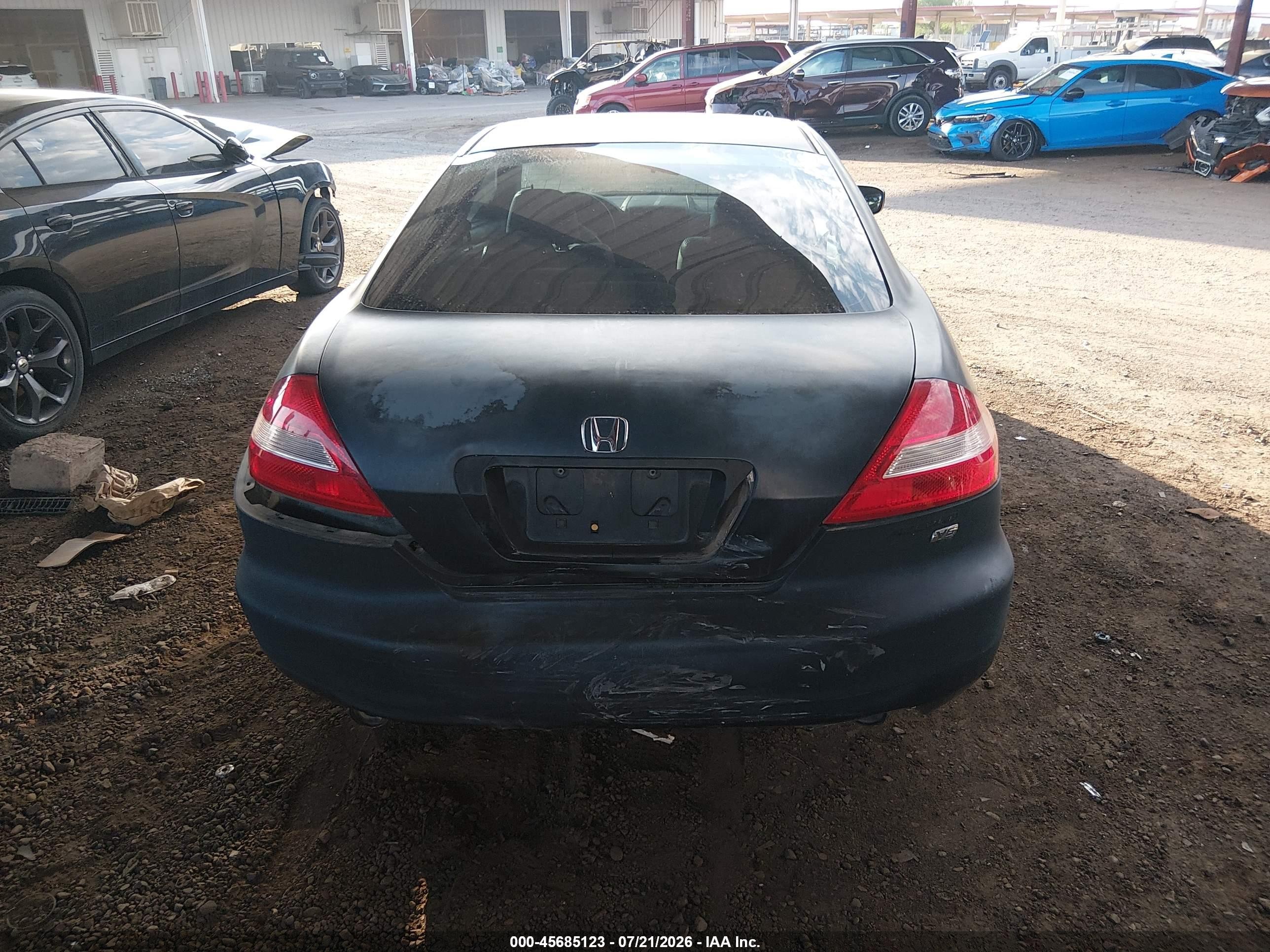 2003 Honda Accord Cpe Ex Черный vin: 1HGCM82613A007766