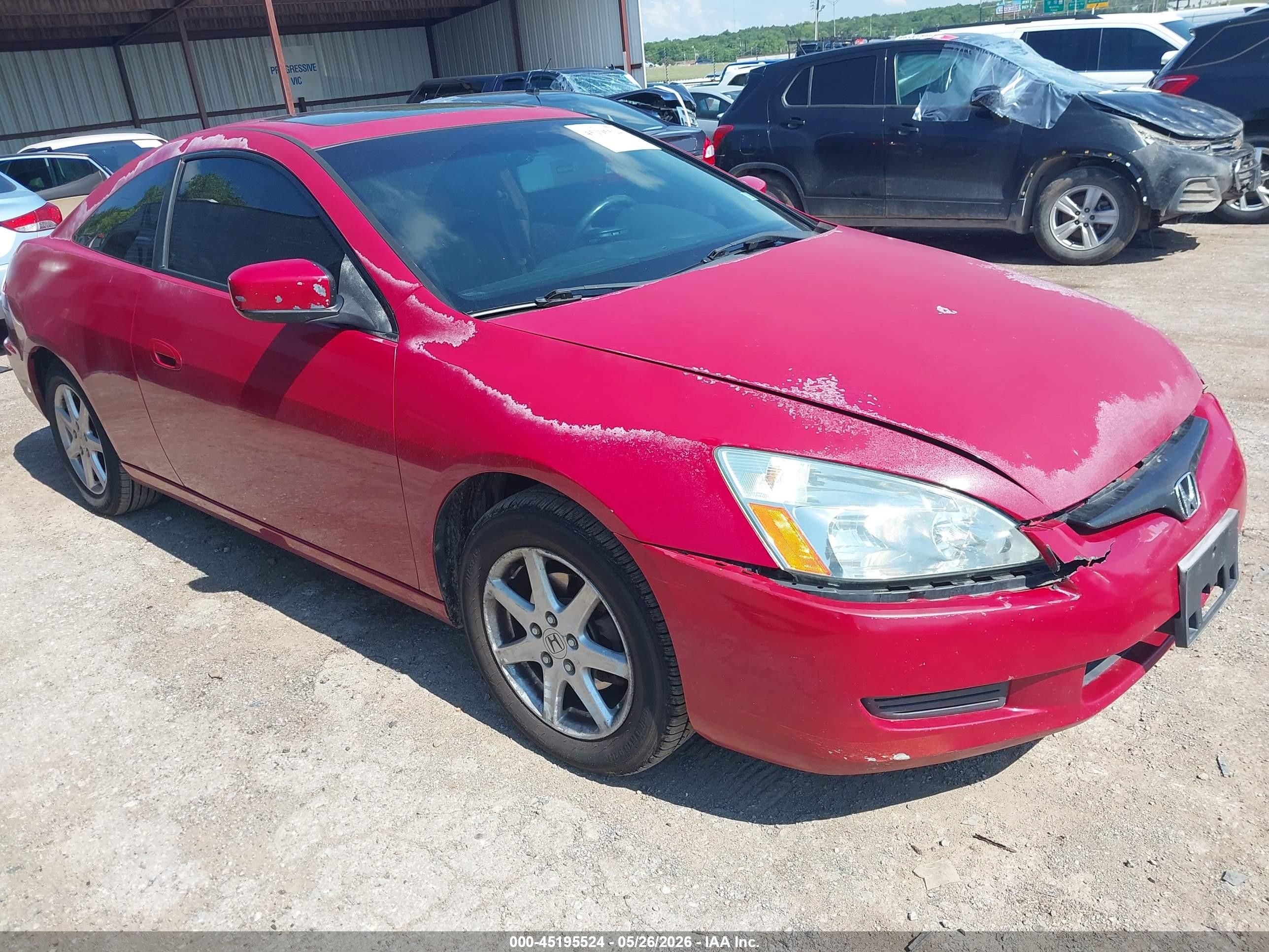 2003 Honda Accord 3.0 Ex Red vin: 1HGCM82613A011770