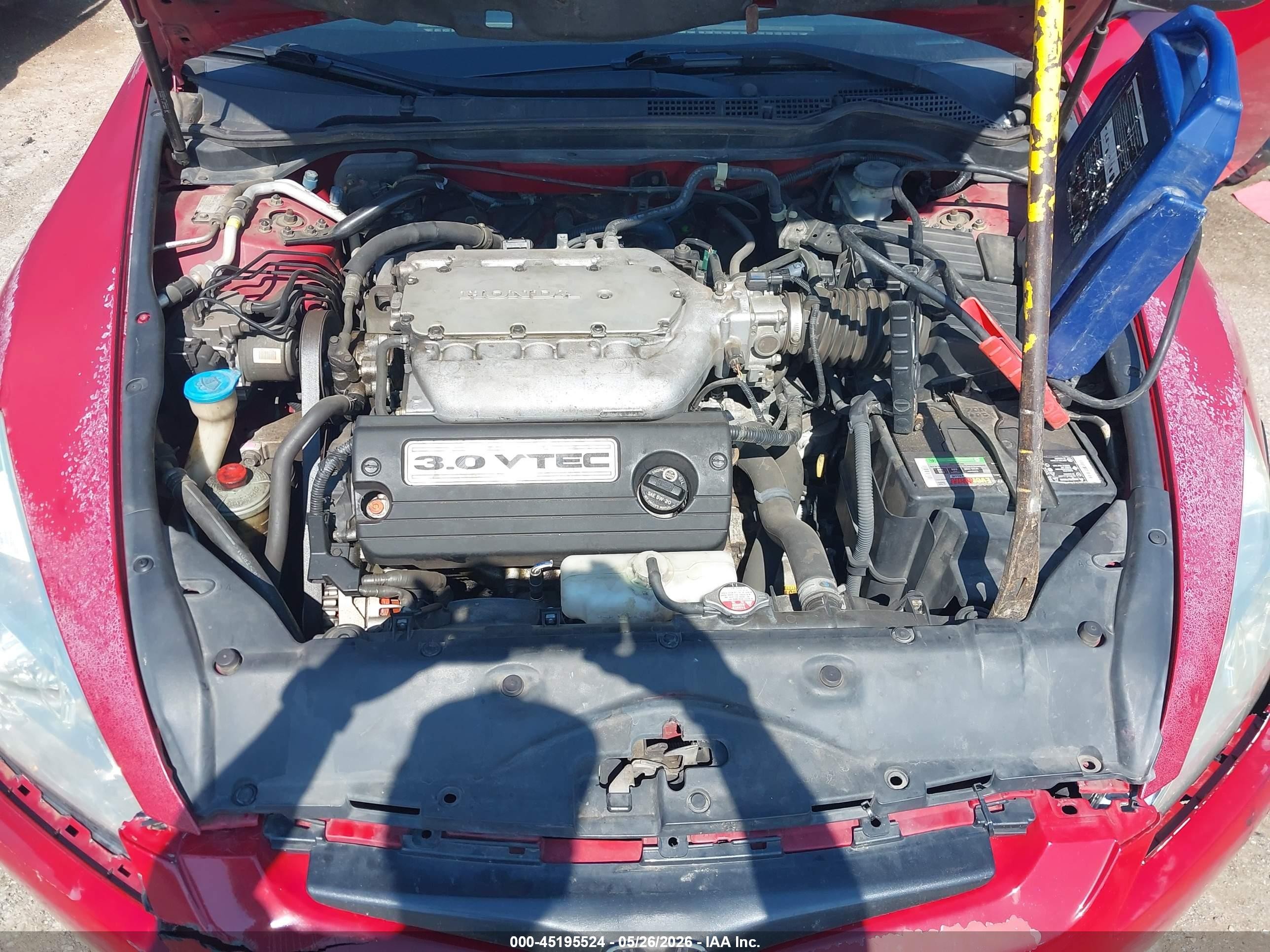 2003 Honda Accord 3.0 Ex Red vin: 1HGCM82613A011770