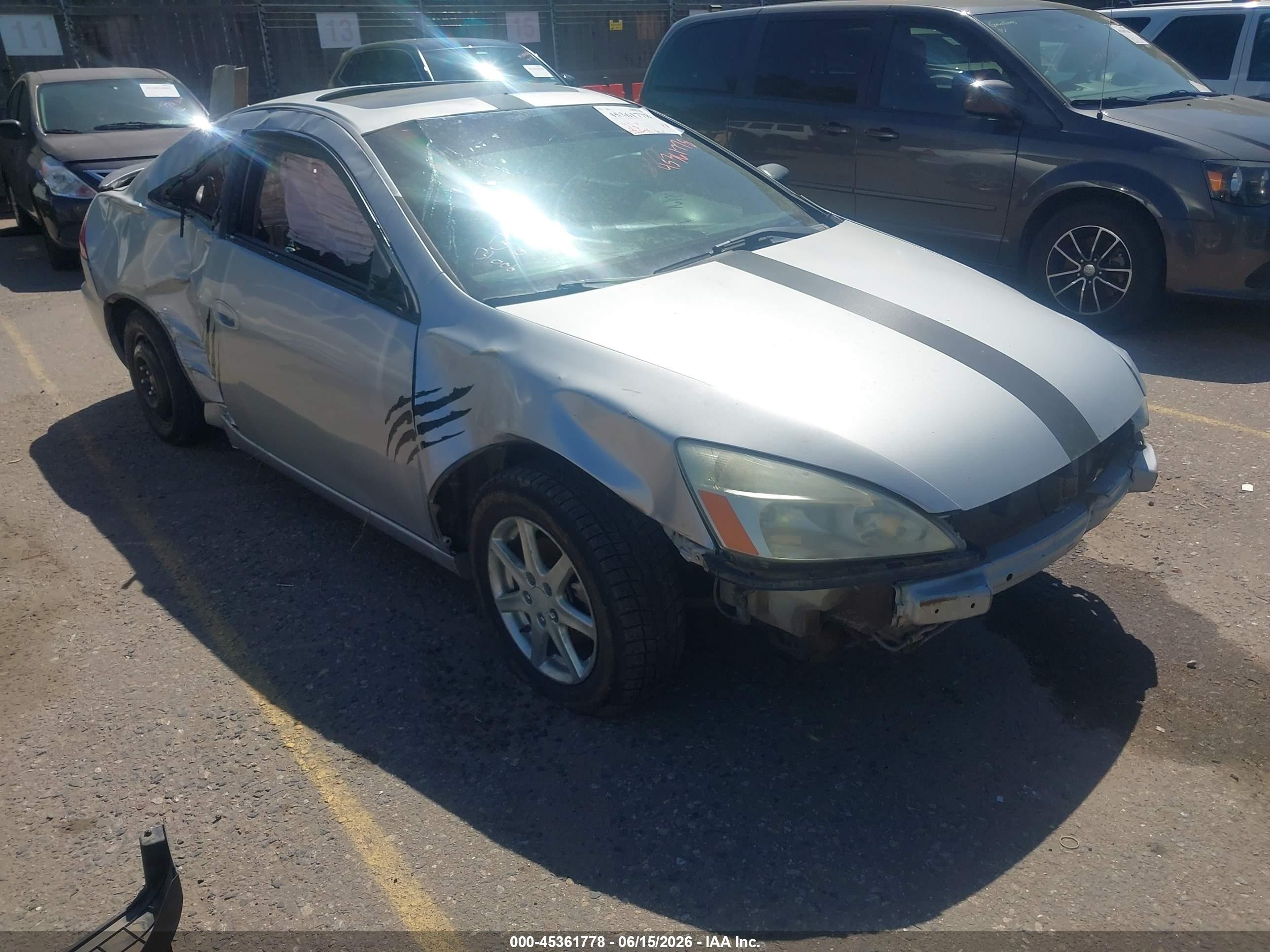 2003 Honda Accord Cpe Ex Серый vin: 1HGCM82613A022378