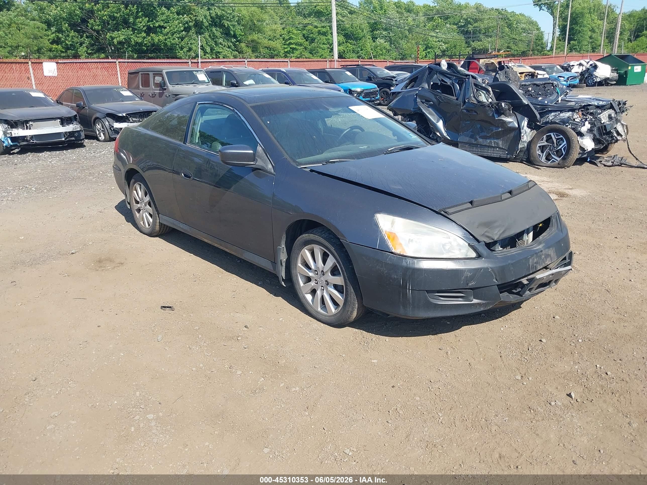2006 Honda Accord 3.0 Ex Gray vin: 1HGCM82616A002328