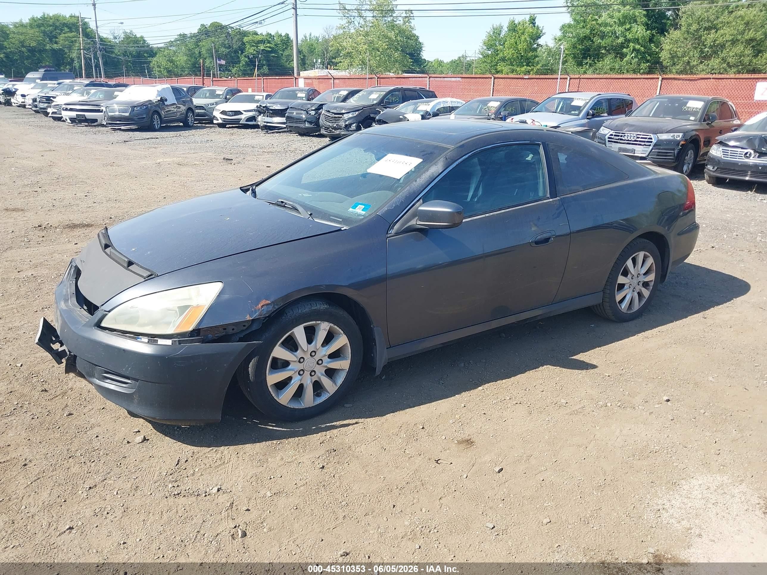 2006 Honda Accord 3.0 Ex Gray vin: 1HGCM82616A002328