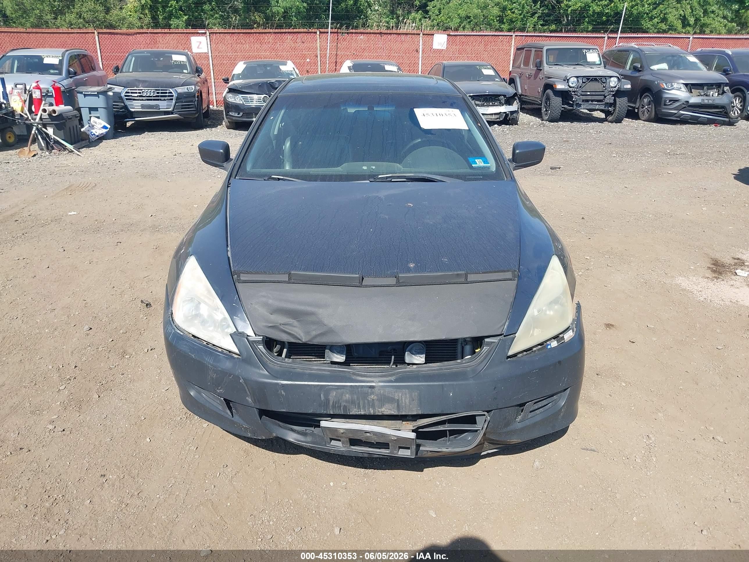 2006 Honda Accord 3.0 Ex Gray vin: 1HGCM82616A002328