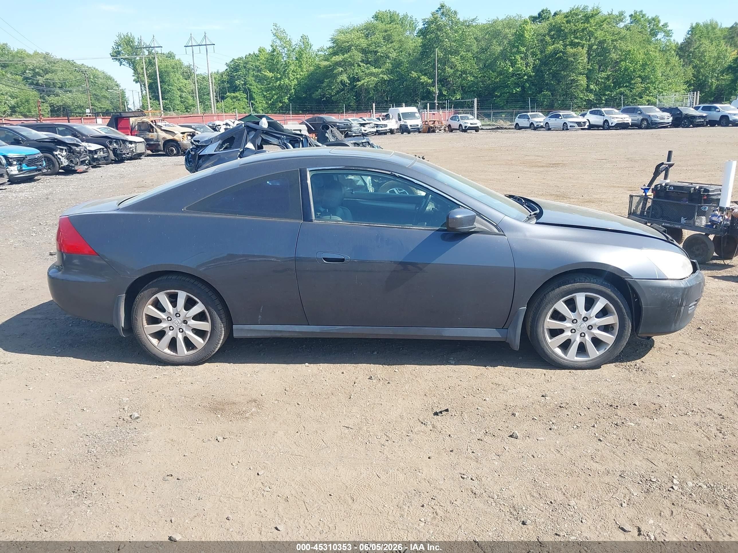 2006 Honda Accord 3.0 Ex Gray vin: 1HGCM82616A002328