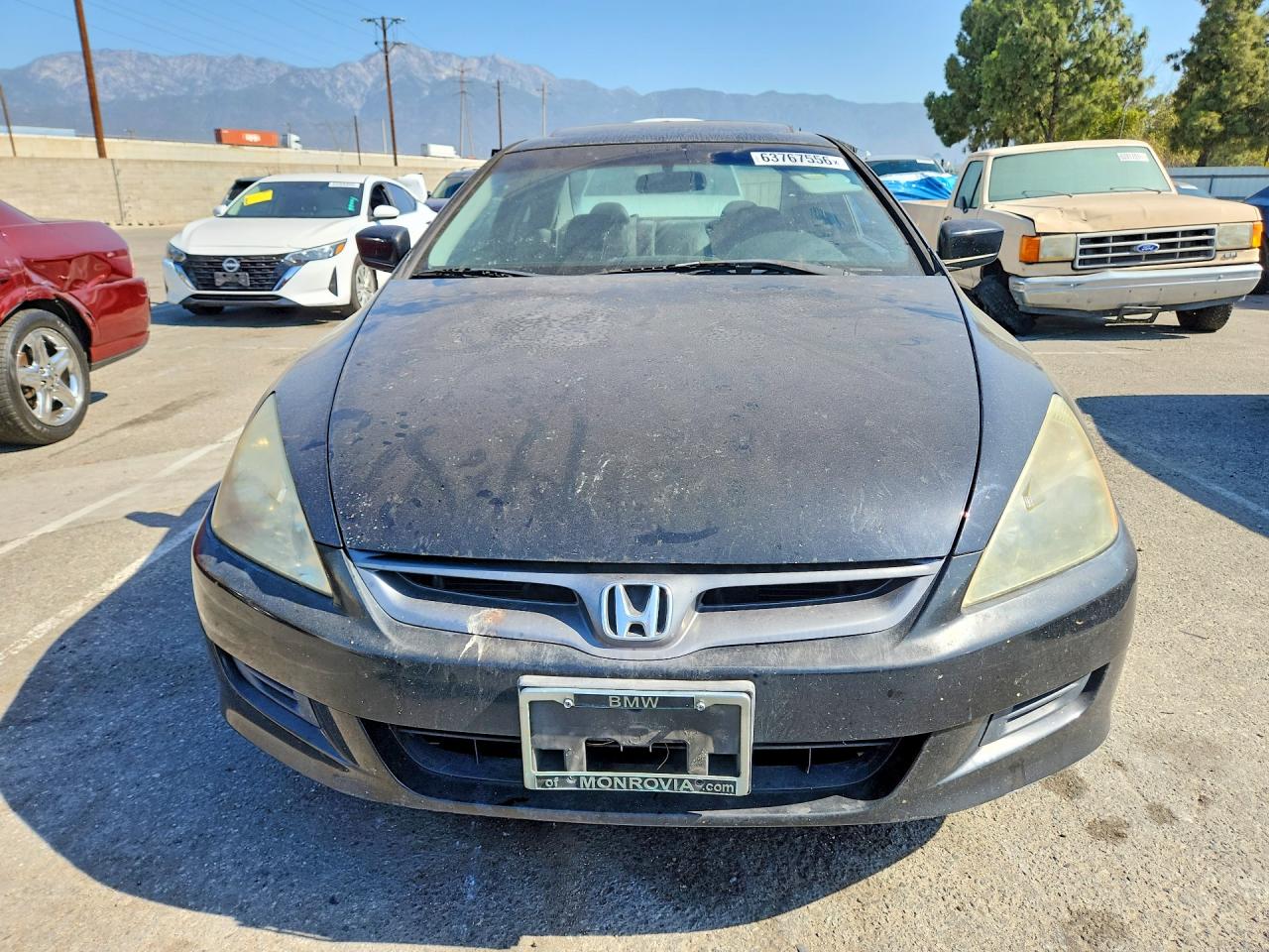 2007 Honda Accord Ex Black vin: 1HGCM82617A005814