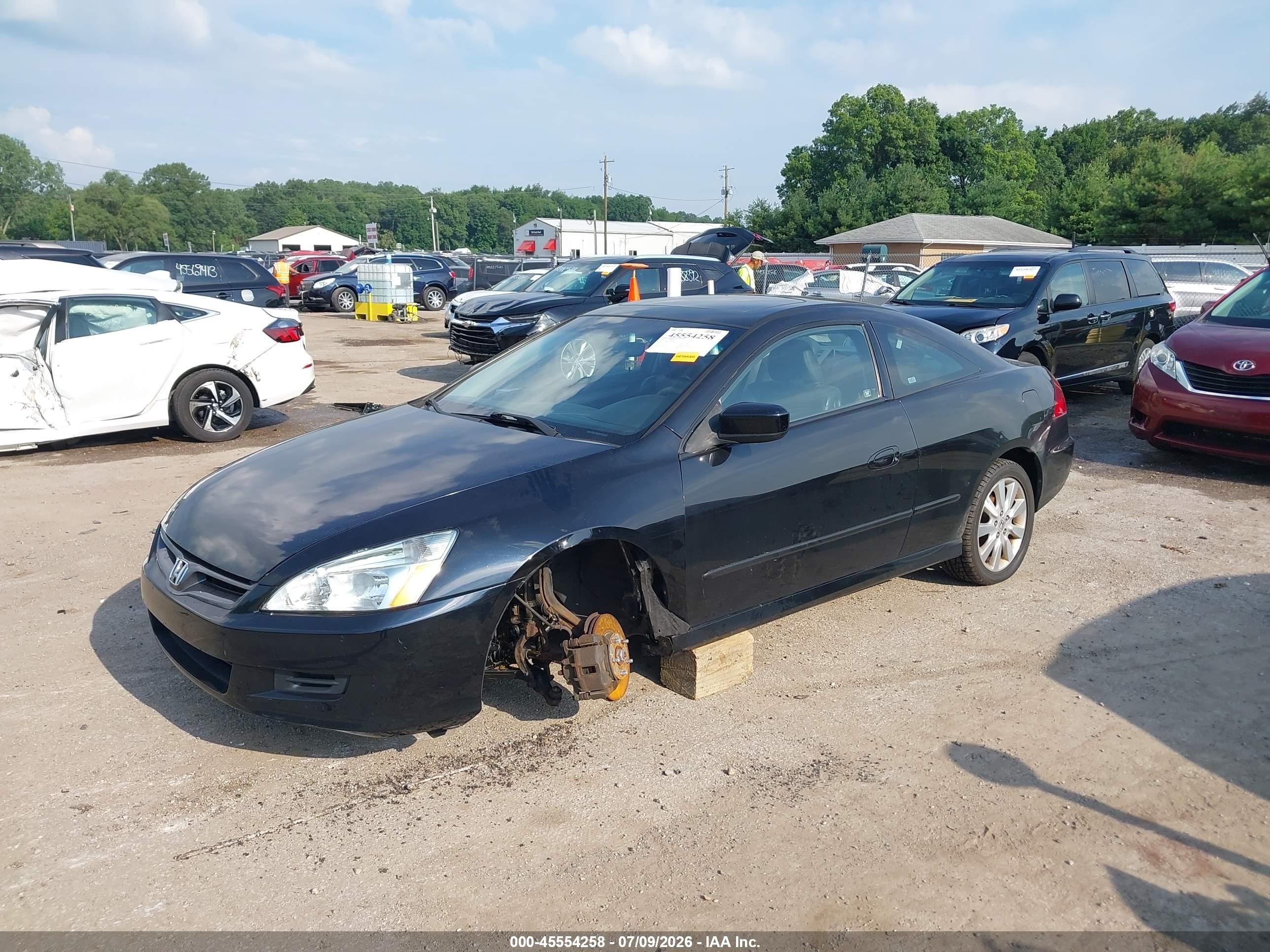 2007 Honda Accord 3.0 Ex Black vin: 1HGCM82617A008356