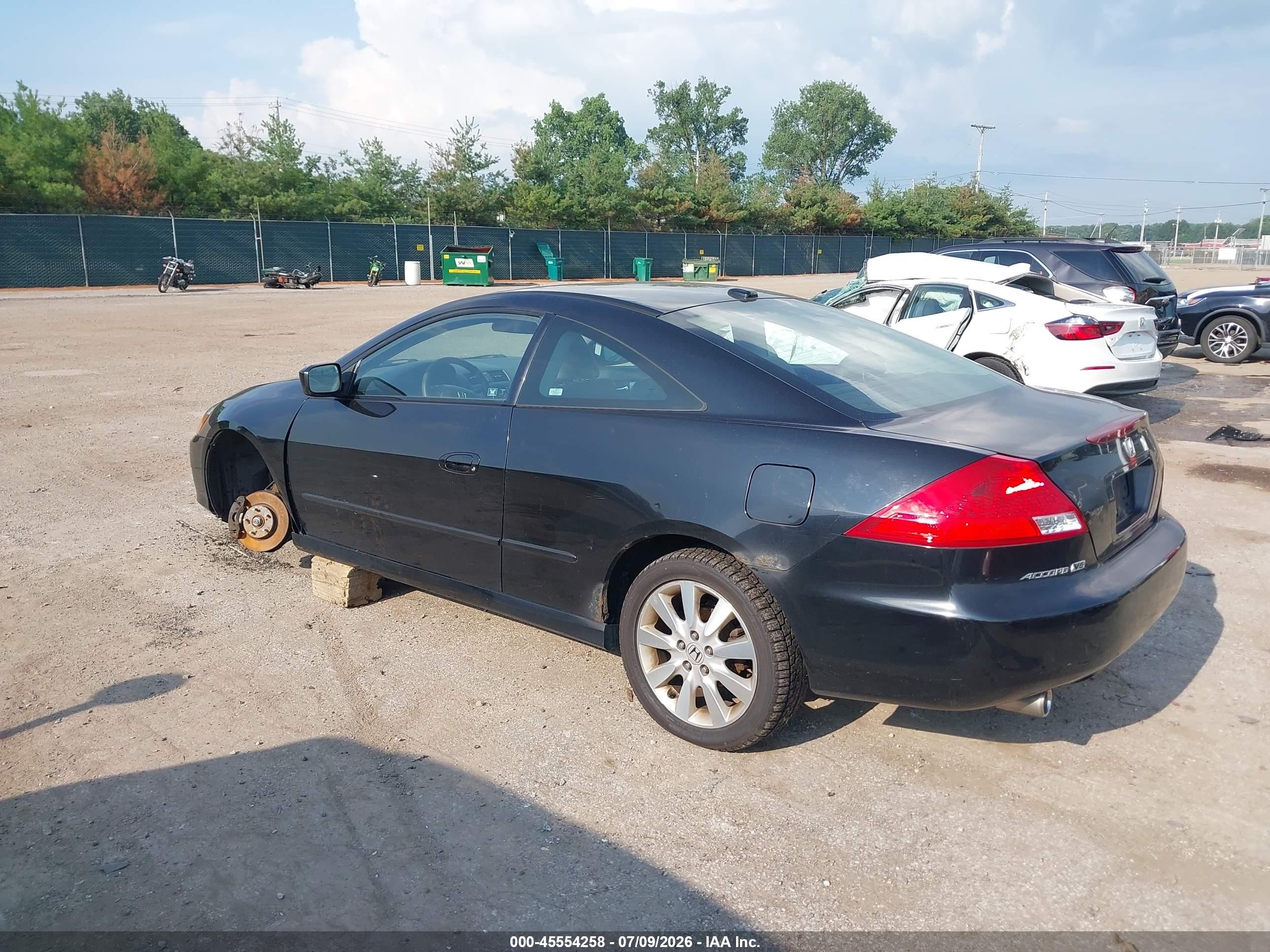 2007 Honda Accord 3.0 Ex Black vin: 1HGCM82617A008356