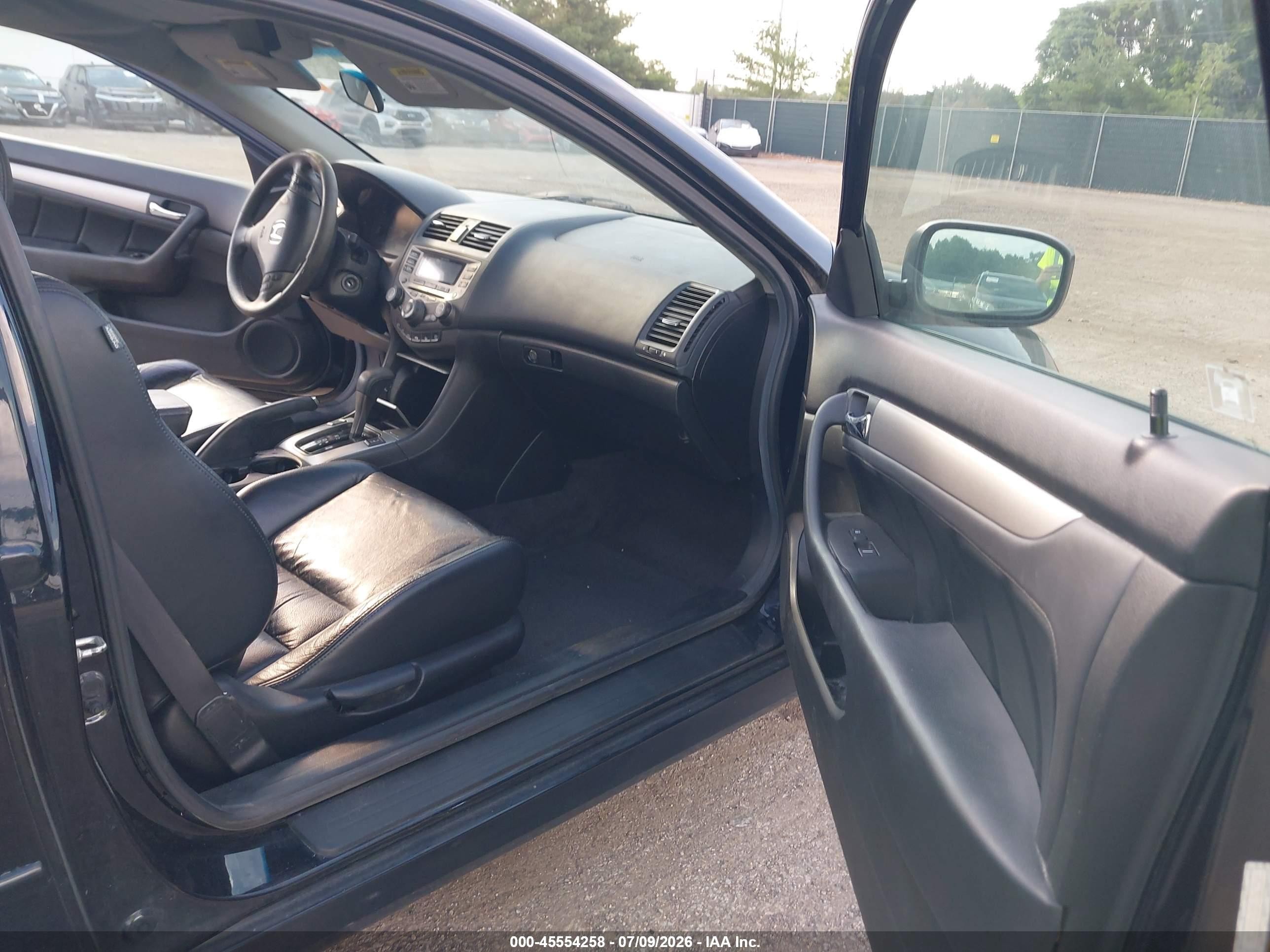 2007 Honda Accord 3.0 Ex Black vin: 1HGCM82617A008356