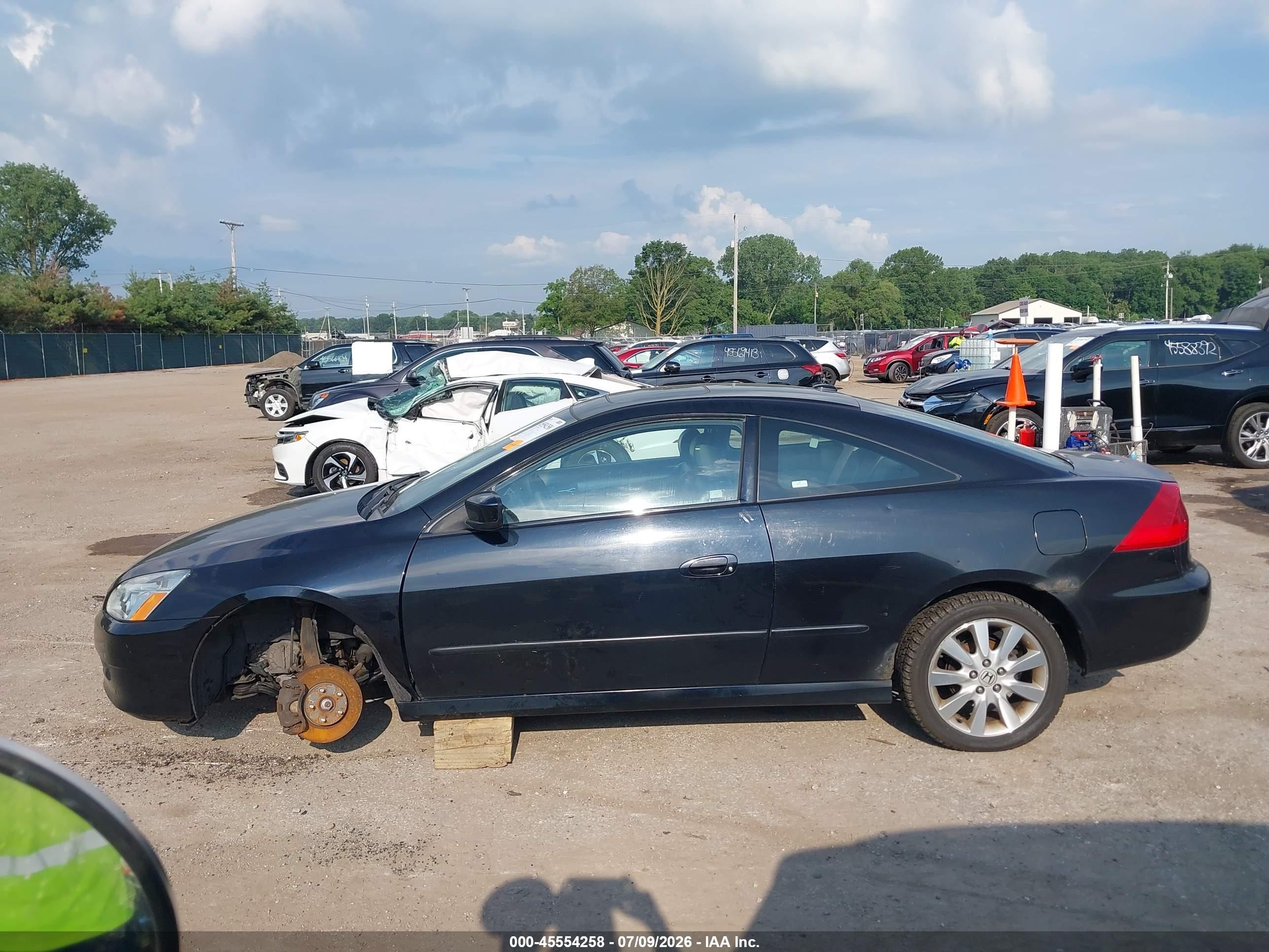 2007 Honda Accord 3.0 Ex Black vin: 1HGCM82617A008356