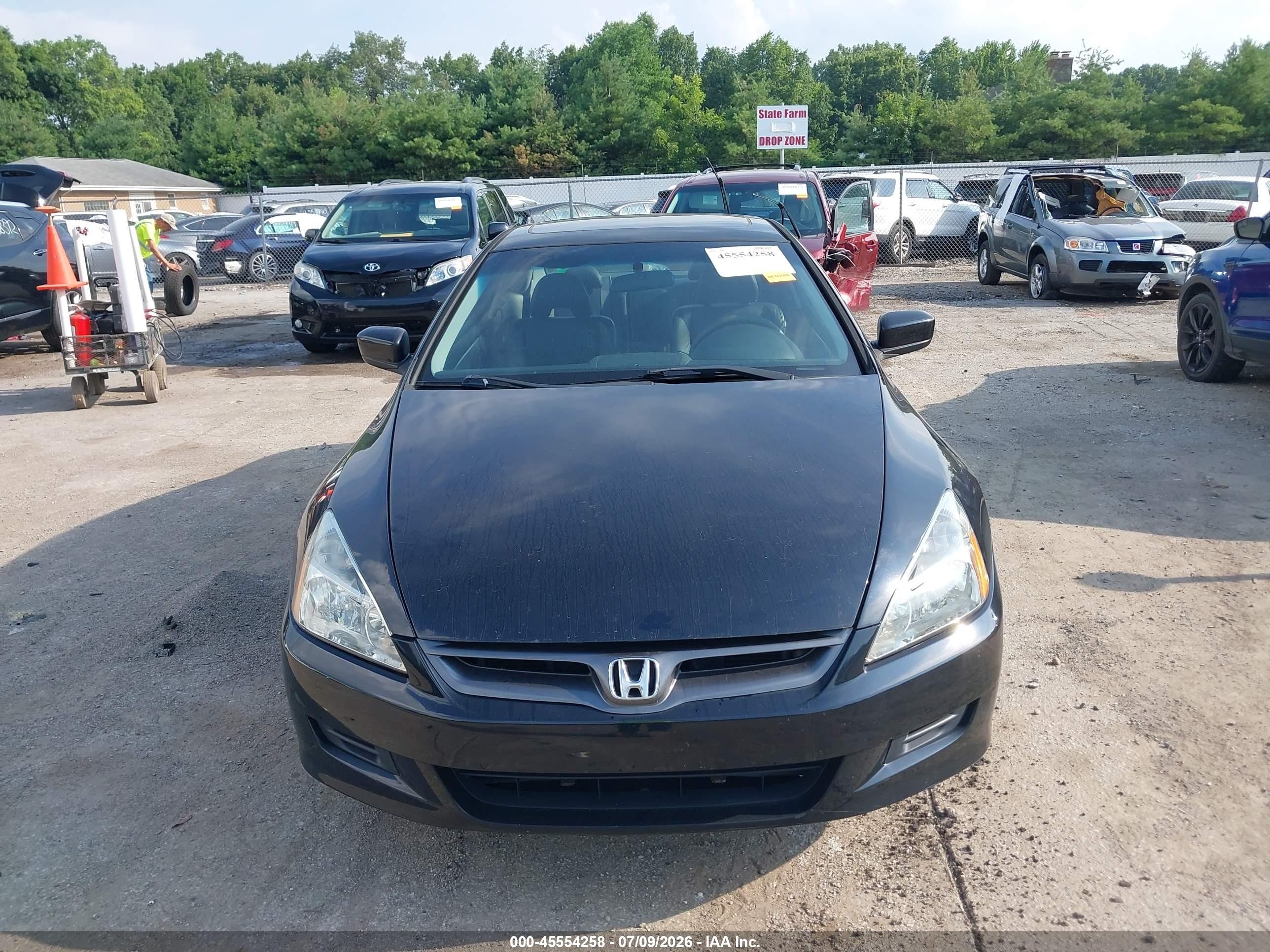 2007 Honda Accord 3.0 Ex Black vin: 1HGCM82617A008356