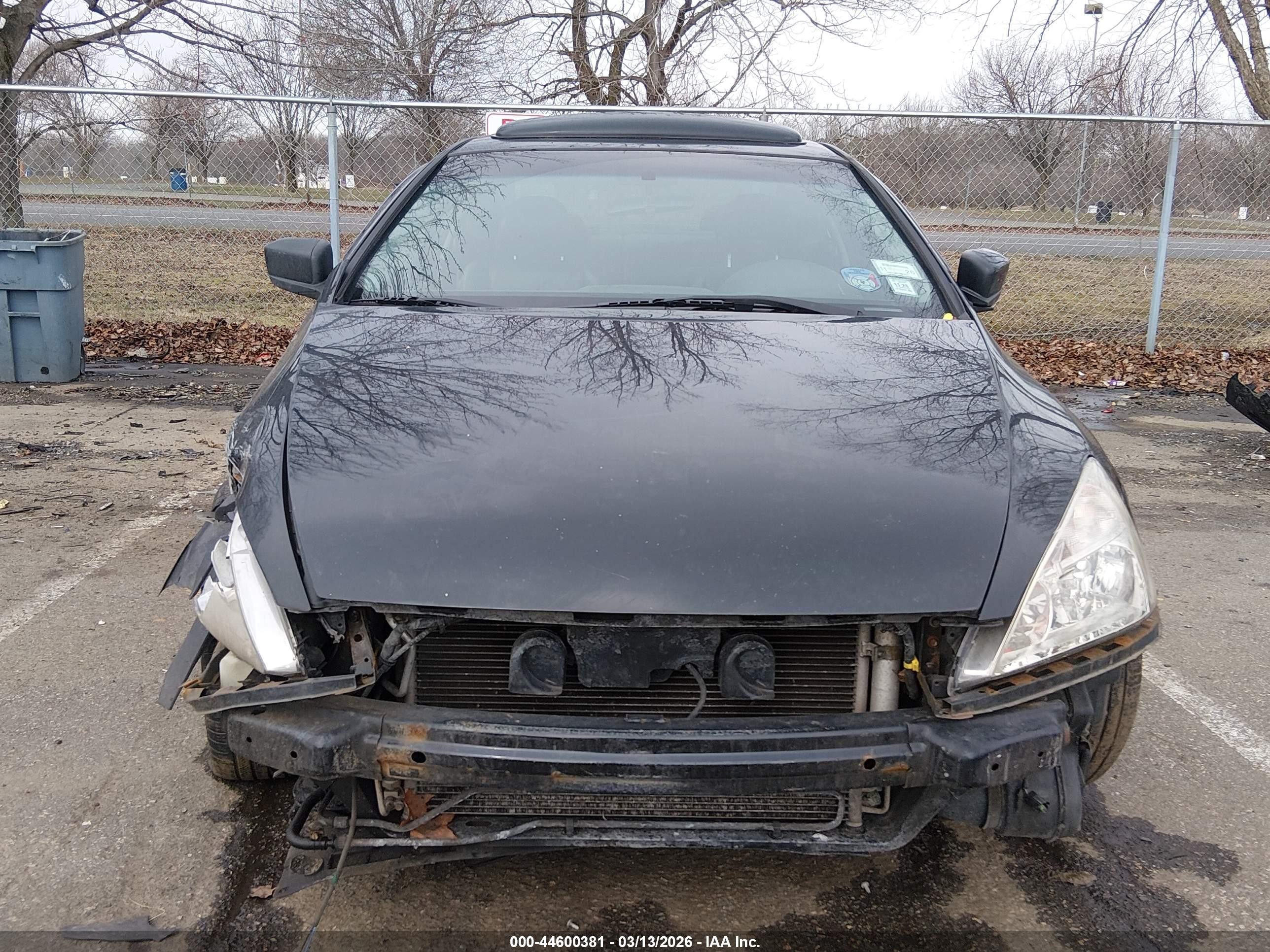 2005 Honda Accord Cpe Ex-l V6 Black vin: 1HGCM82625A003549
