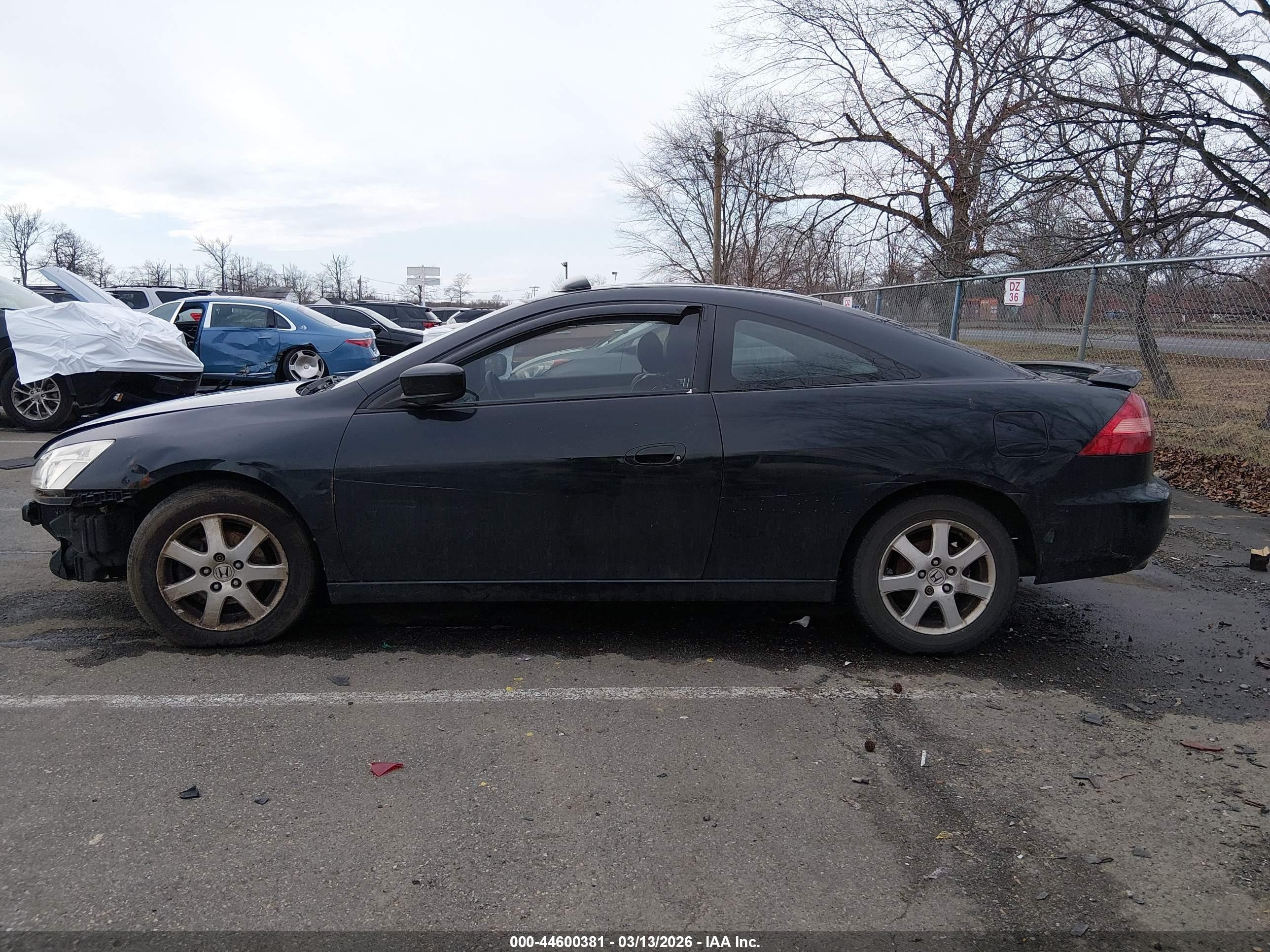 2005 Honda Accord Cpe Ex-l V6 Black vin: 1HGCM82625A003549