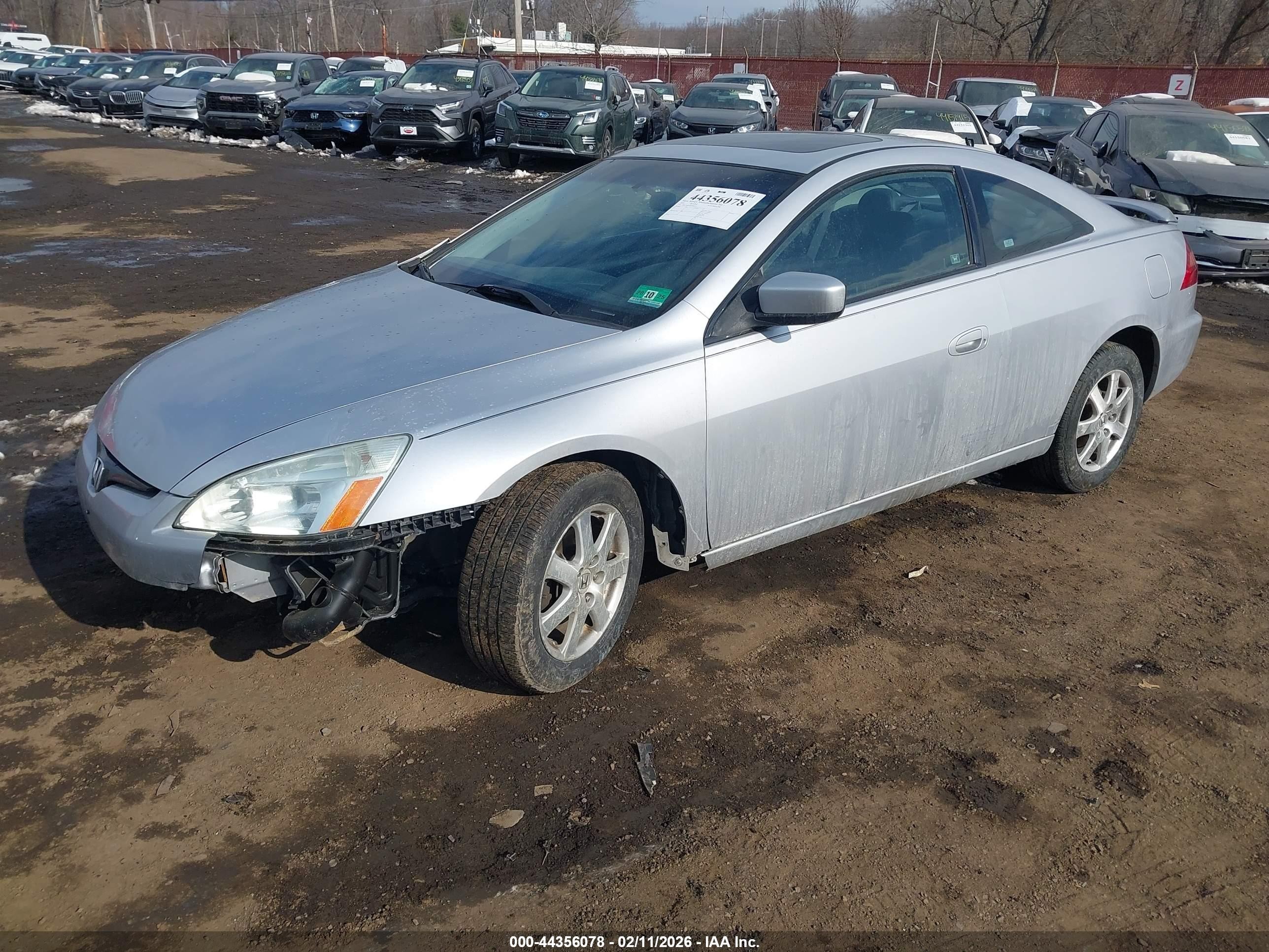 2005 Honda Accord Cpe Ex-l V6 Серебряный vin: 1HGCM82625A006824