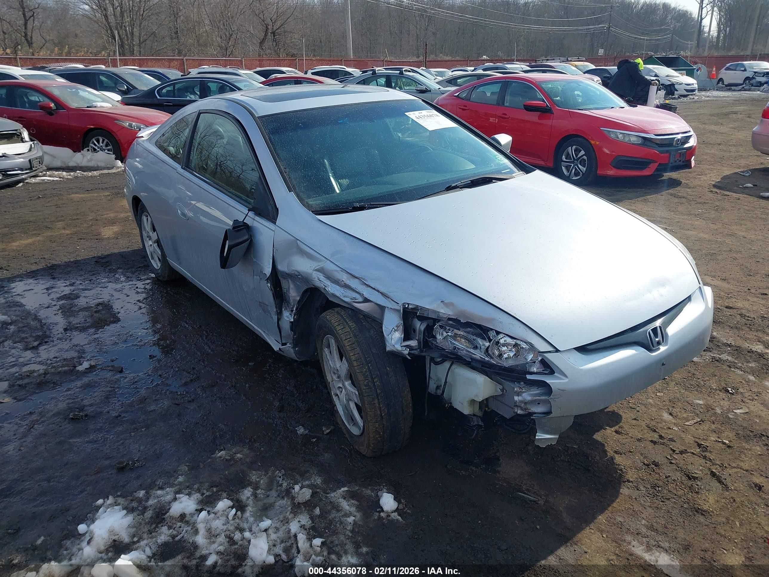 2005 Honda Accord Cpe Ex-l V6 Серебряный vin: 1HGCM82625A006824