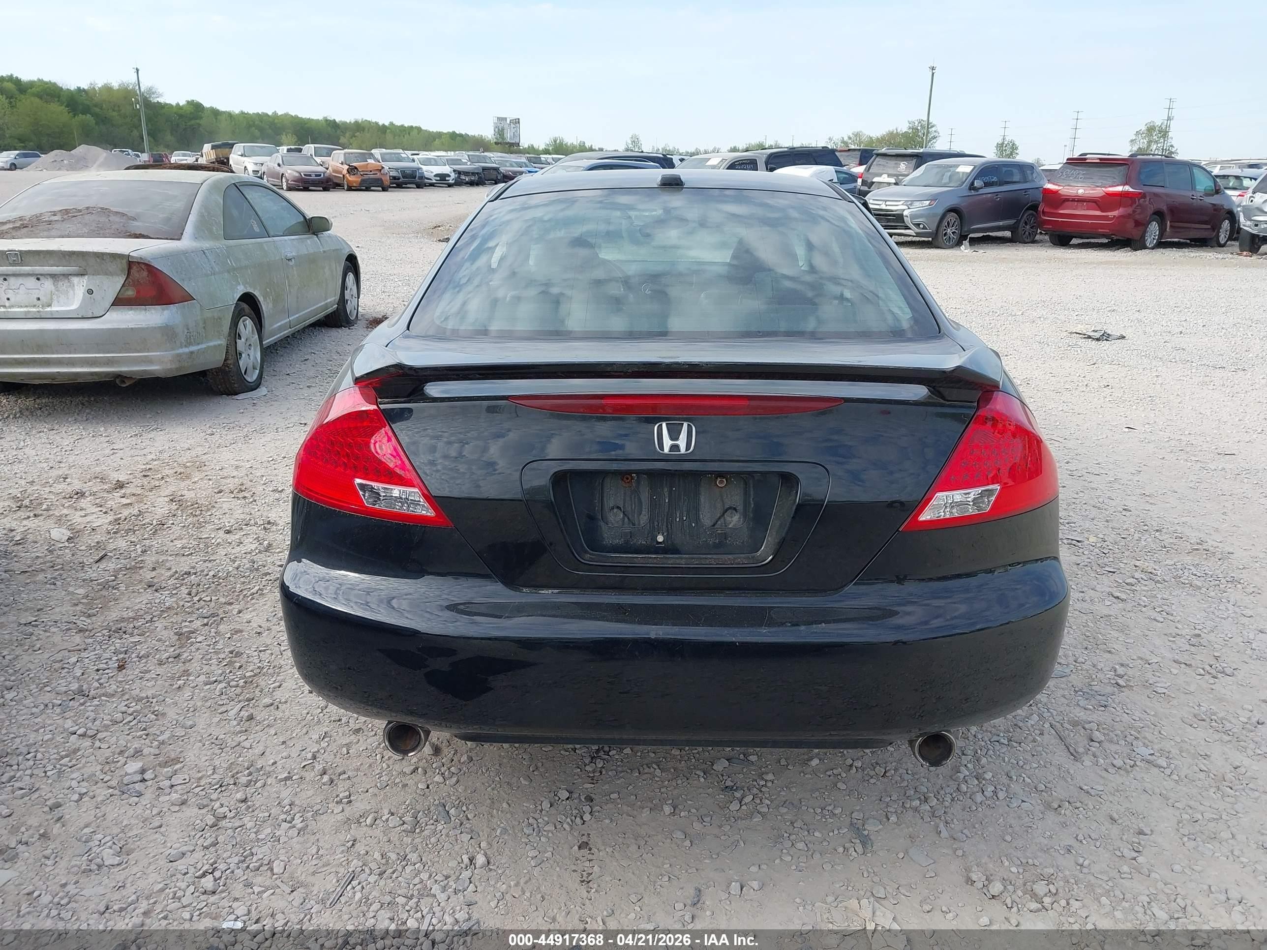 2007 Honda Accord 3.0 Ex Black vin: 1HGCM82627A003702