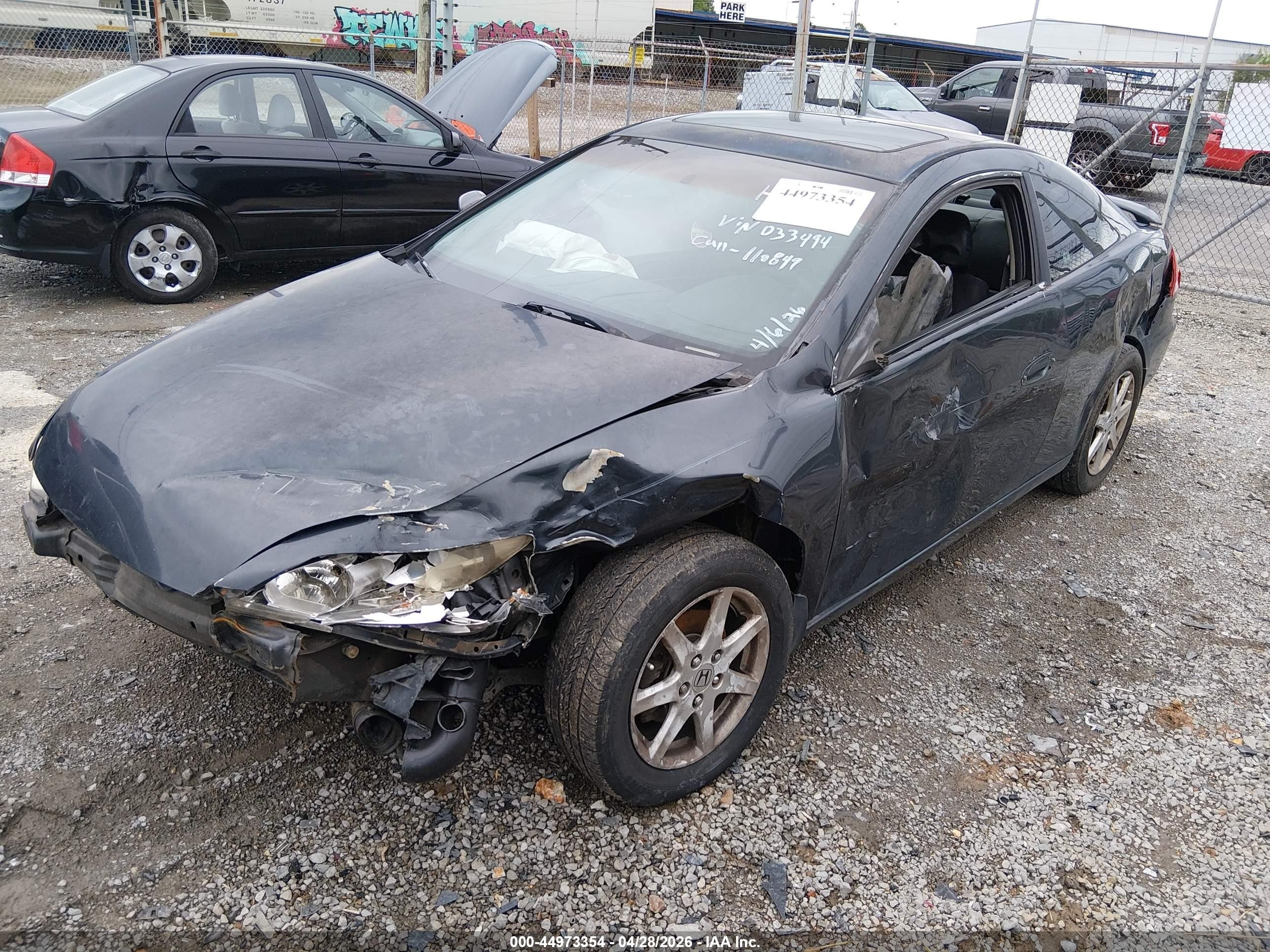 2003 Honda Accord 3.0 Ex Gray vin: 1HGCM82633A033494