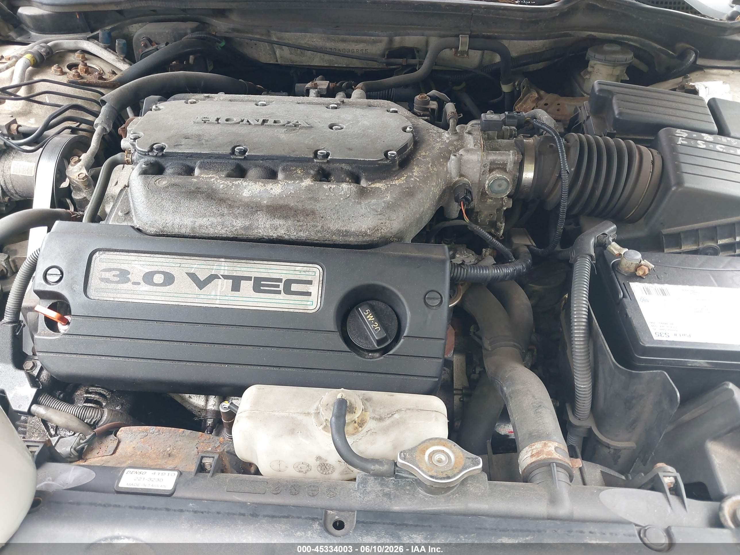 2003 Honda Accord 3.0 Ex White vin: 1HGCM82633A036895