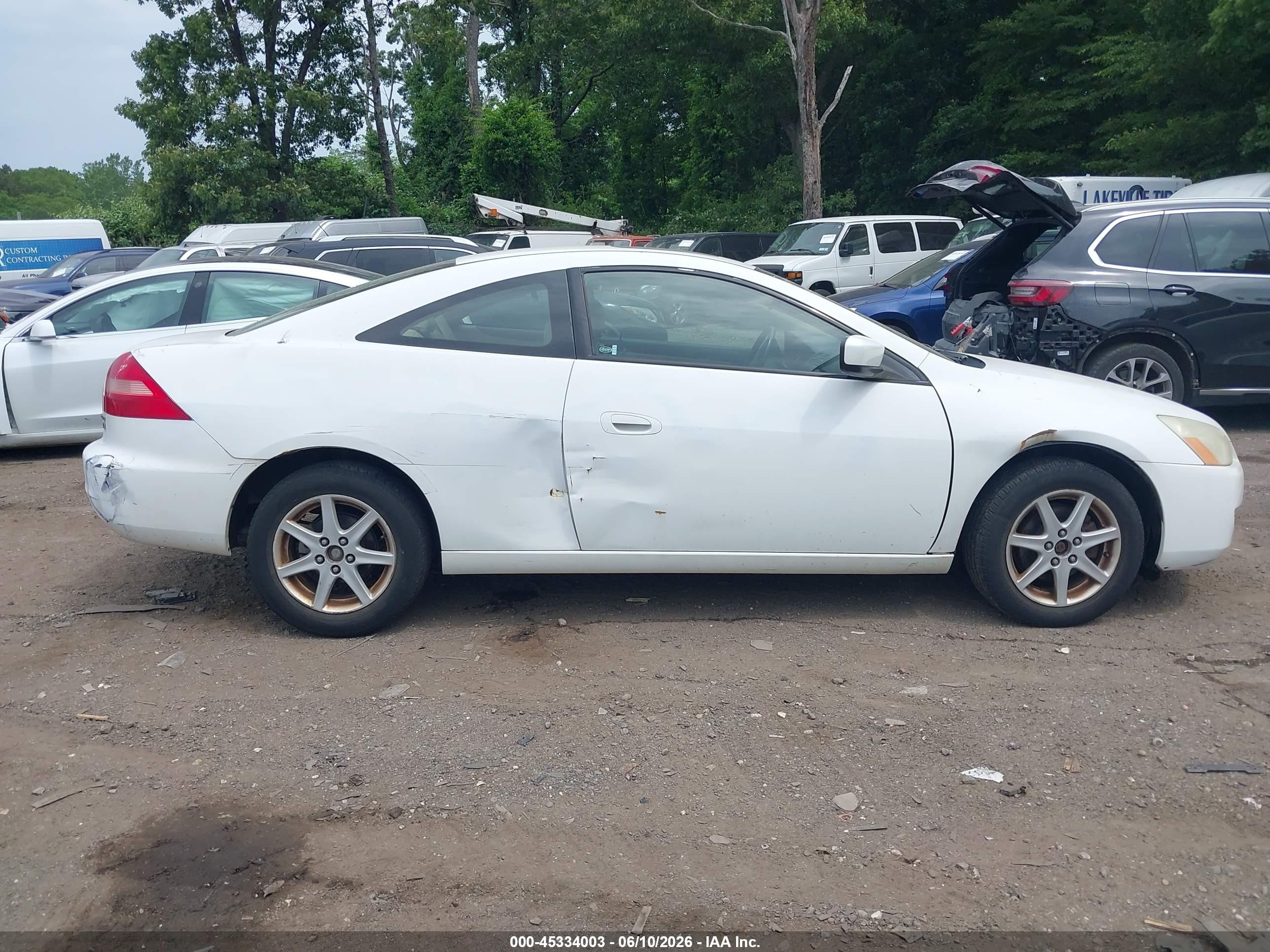 2003 Honda Accord 3.0 Ex White vin: 1HGCM82633A036895