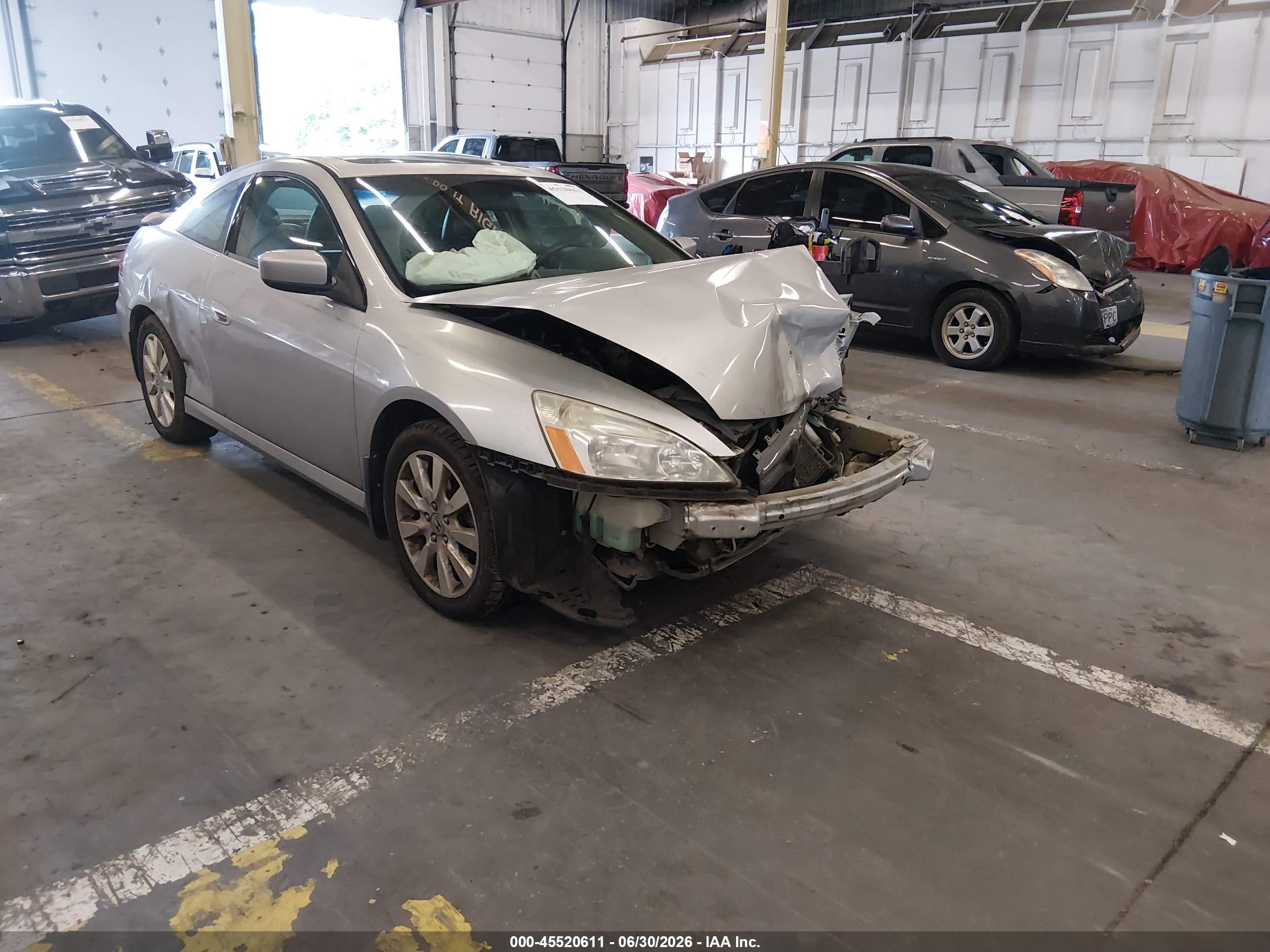 2007 Honda Accord 3.0 Ex Silver vin: 1HGCM82637A001893