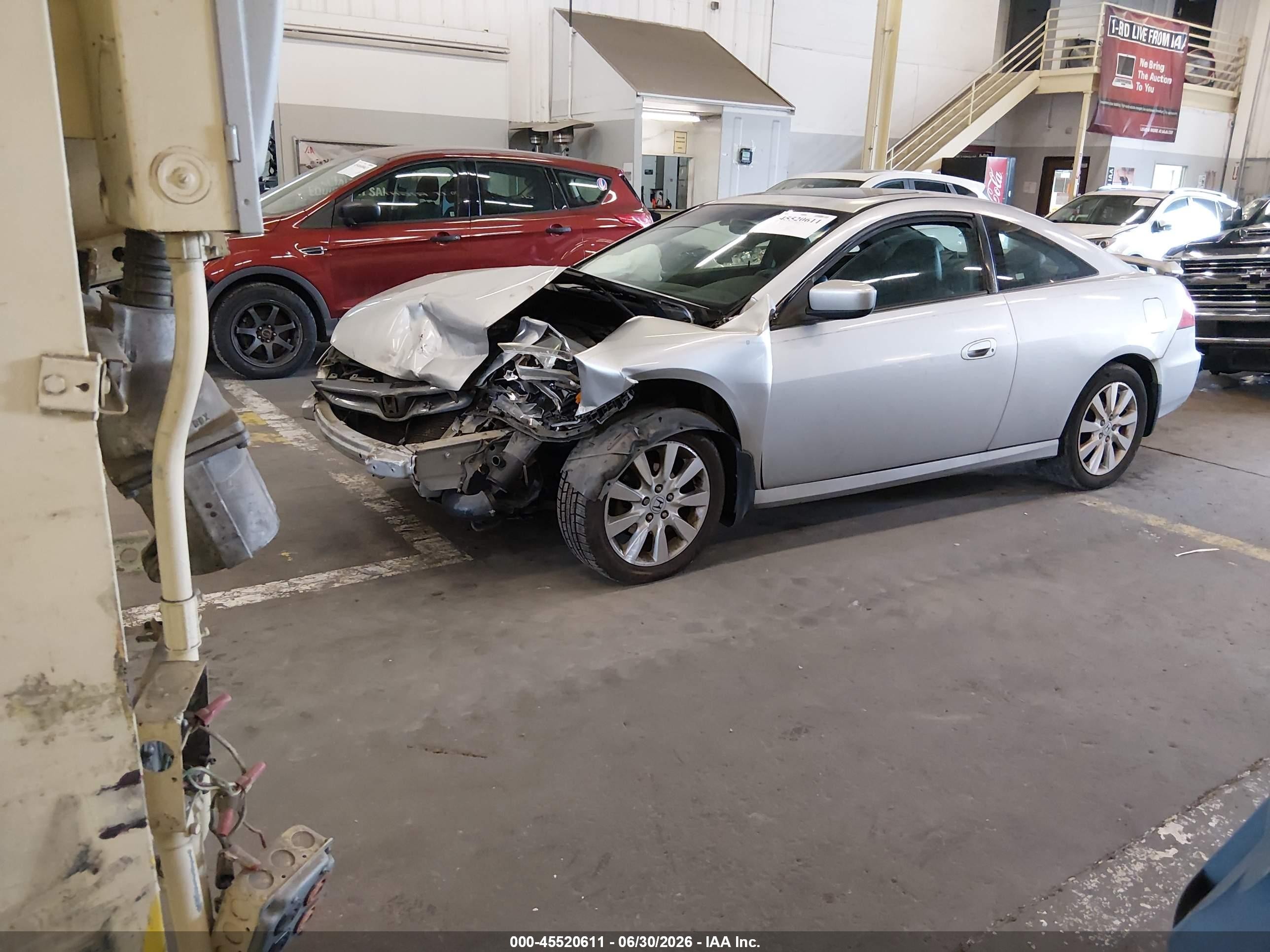 2007 Honda Accord 3.0 Ex Silver vin: 1HGCM82637A001893