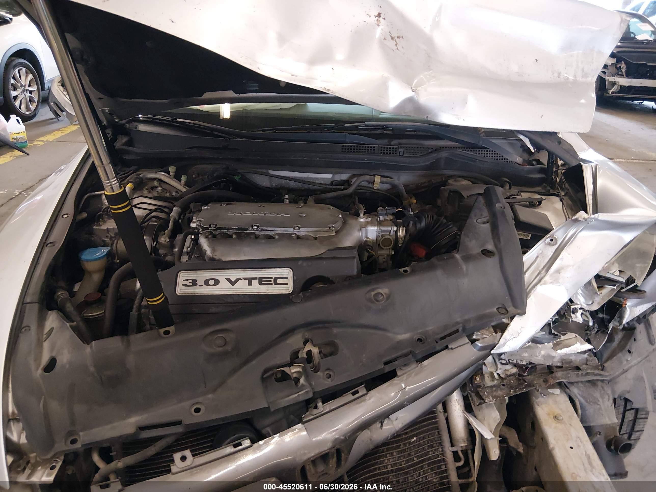 2007 Honda Accord 3.0 Ex Silver vin: 1HGCM82637A001893