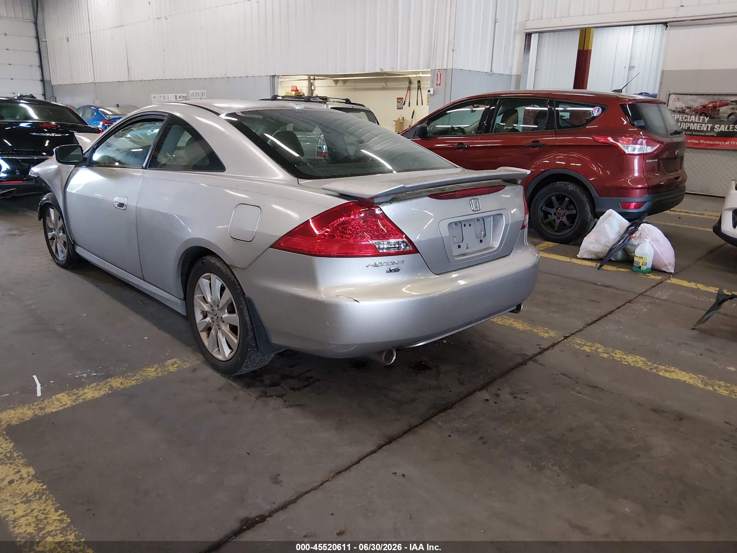 2007 Honda Accord 3.0 Ex Silver vin: 1HGCM82637A001893