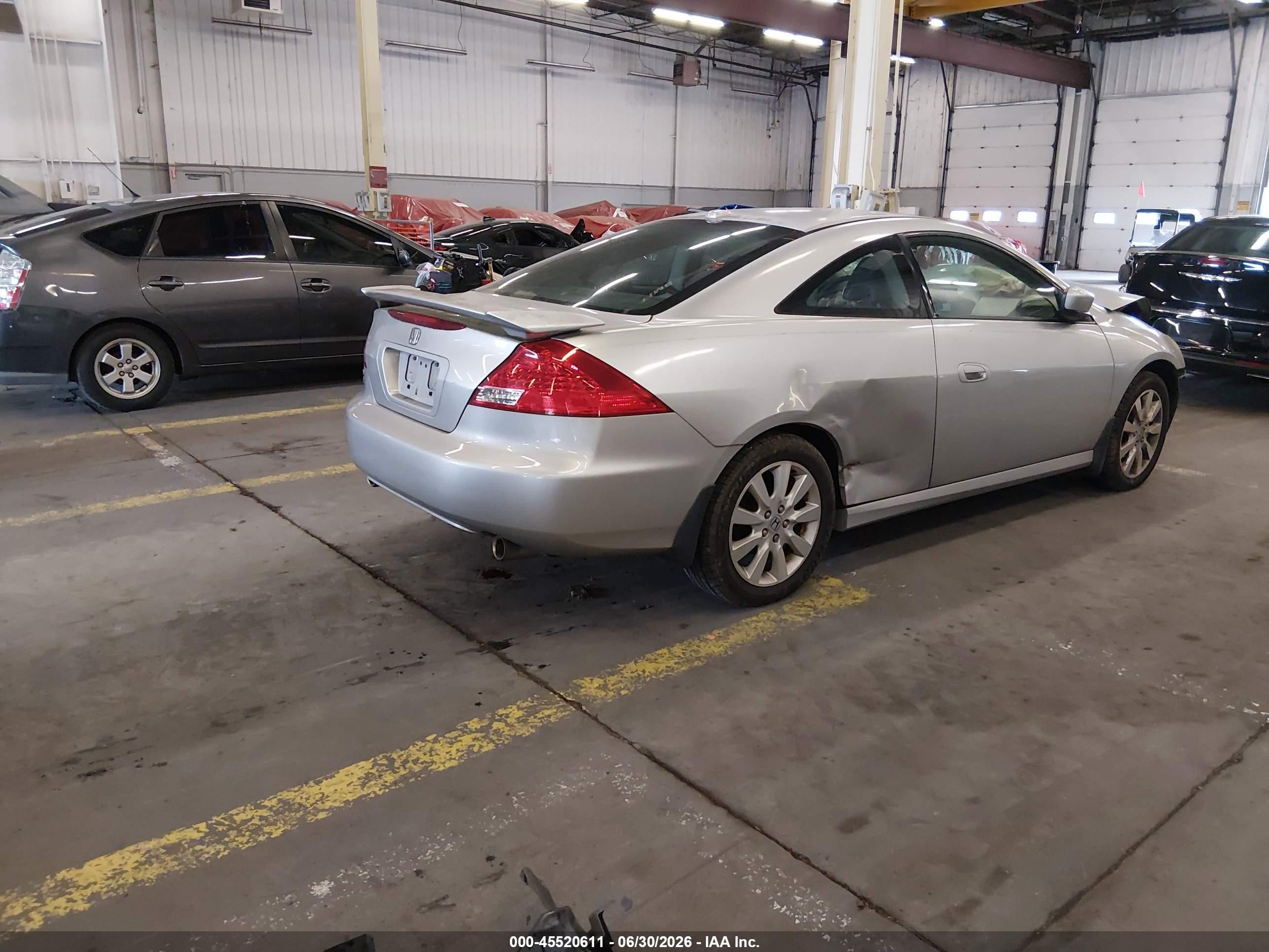 2007 Honda Accord 3.0 Ex Silver vin: 1HGCM82637A001893