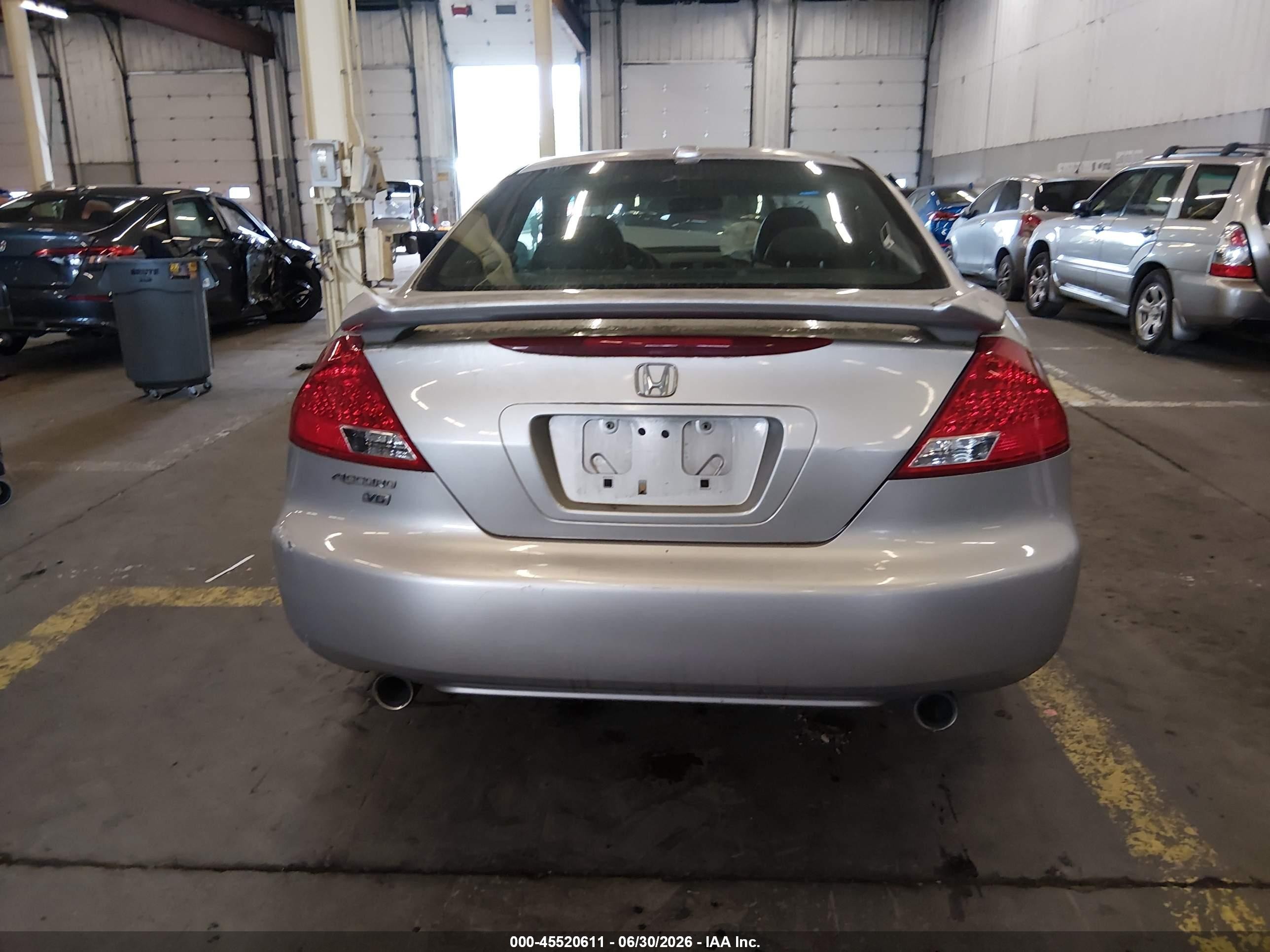 2007 Honda Accord 3.0 Ex Silver vin: 1HGCM82637A001893