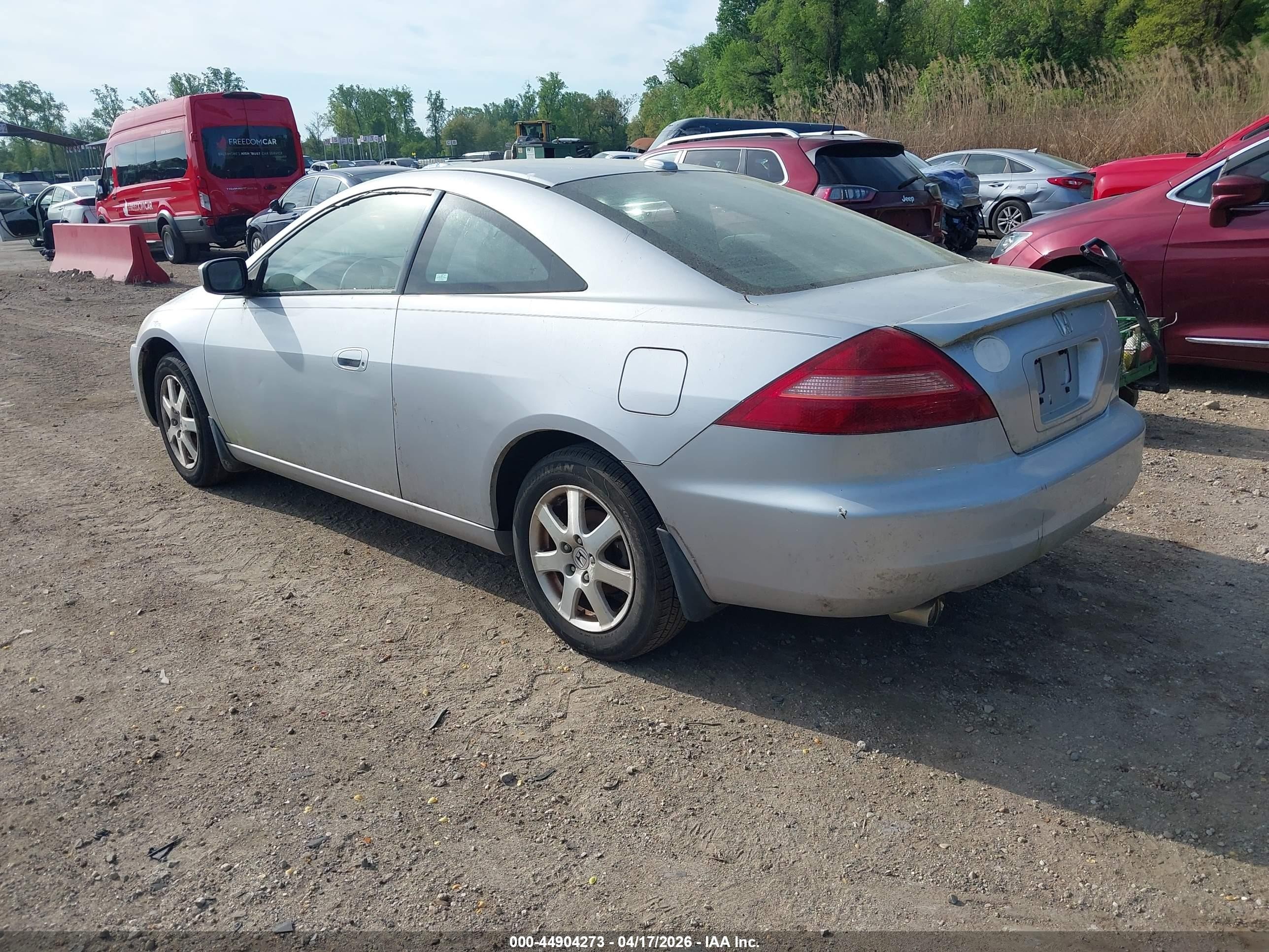 2005 Honda Accord Cpe Ex-l V6 Silver vin: 1HGCM82645A003505