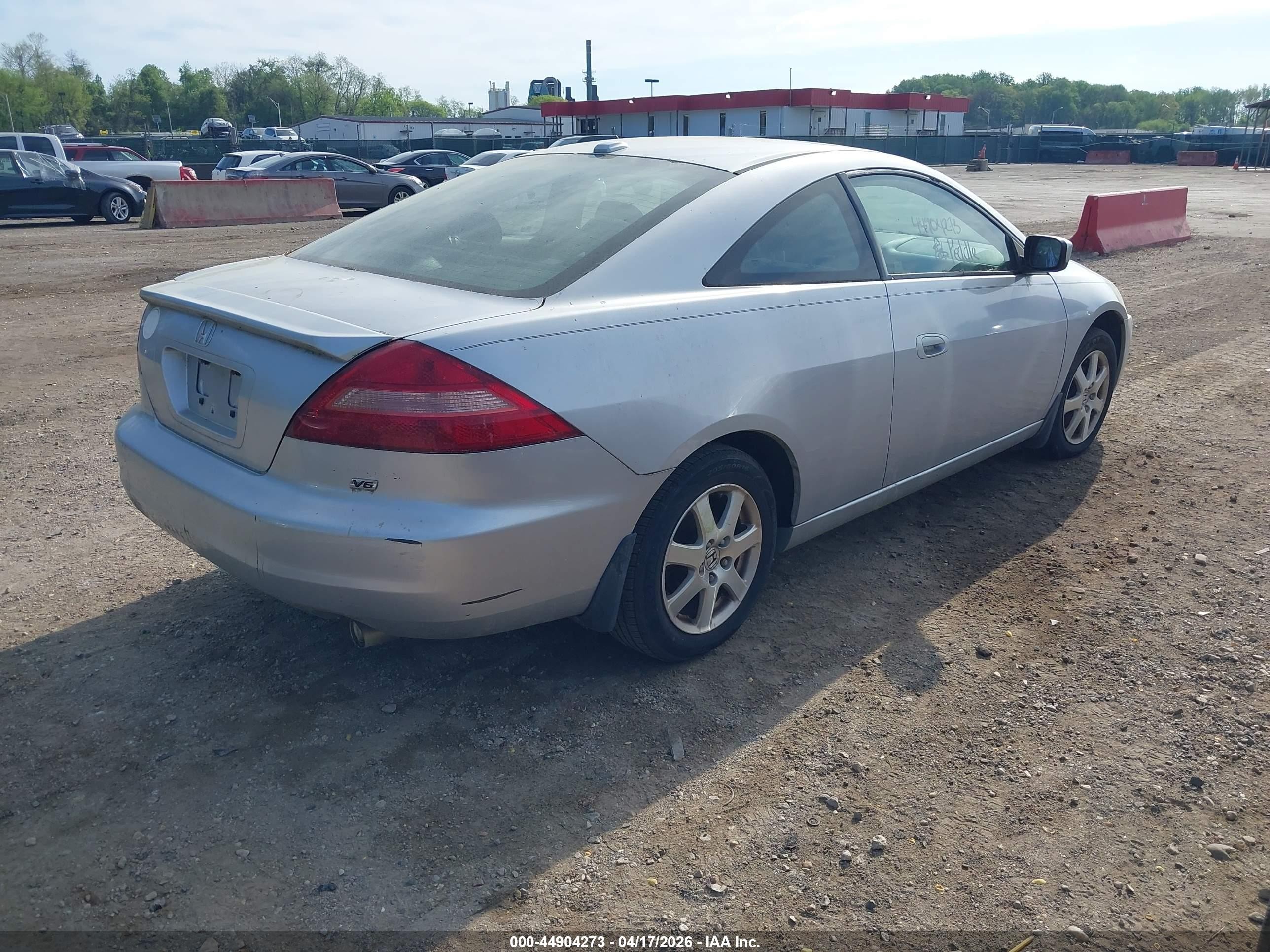 2005 Honda Accord Cpe Ex-l V6 Silver vin: 1HGCM82645A003505