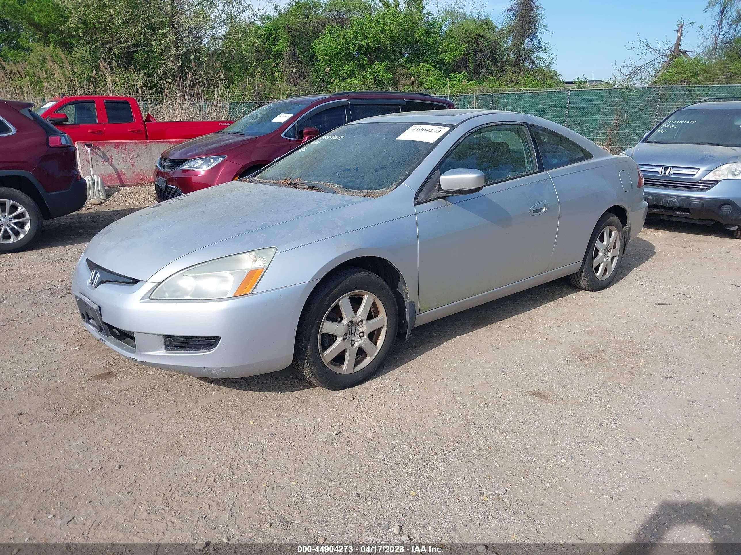 2005 Honda Accord Cpe Ex-l V6 Silver vin: 1HGCM82645A003505
