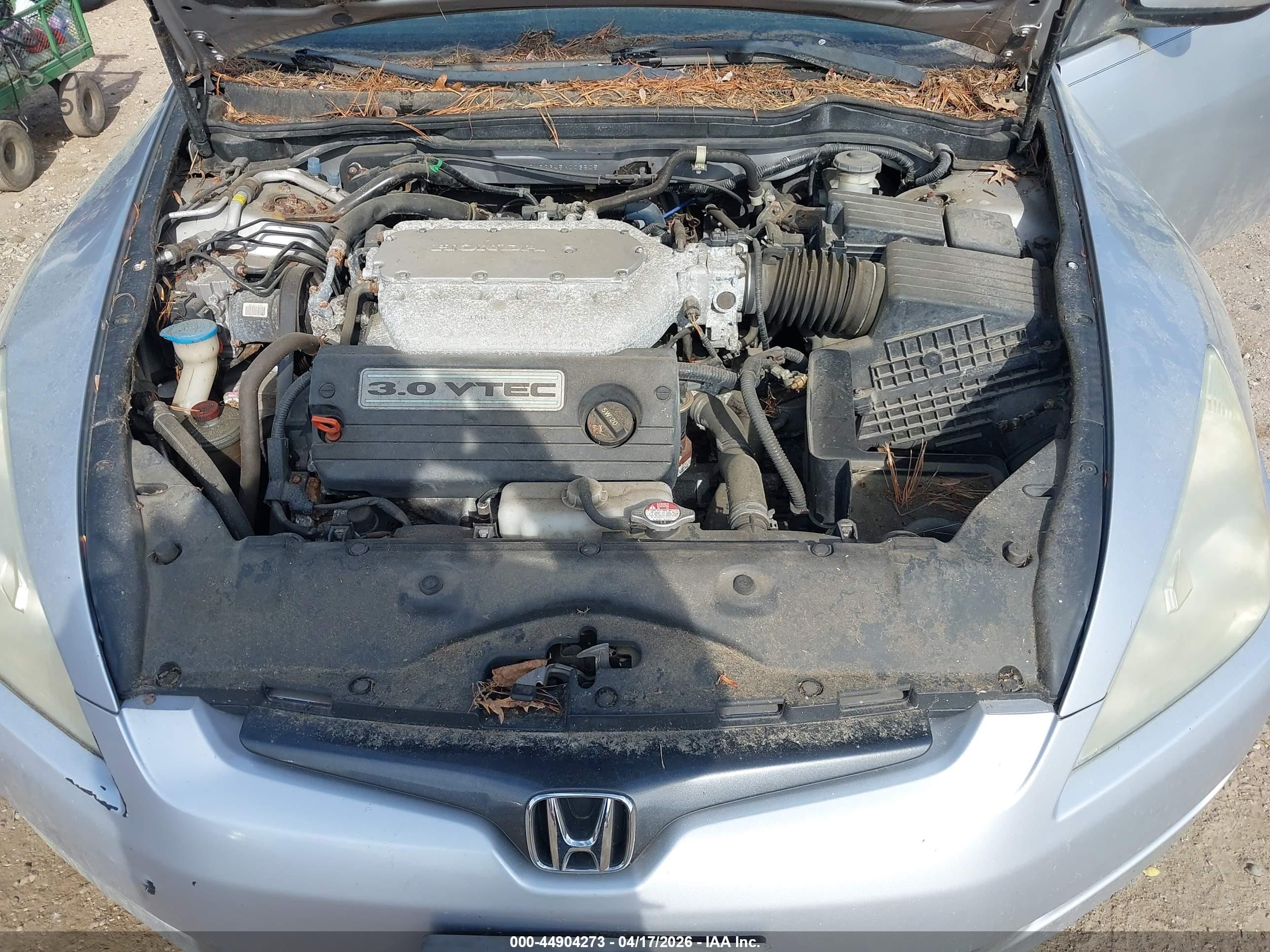 2005 Honda Accord Cpe Ex-l V6 Silver vin: 1HGCM82645A003505