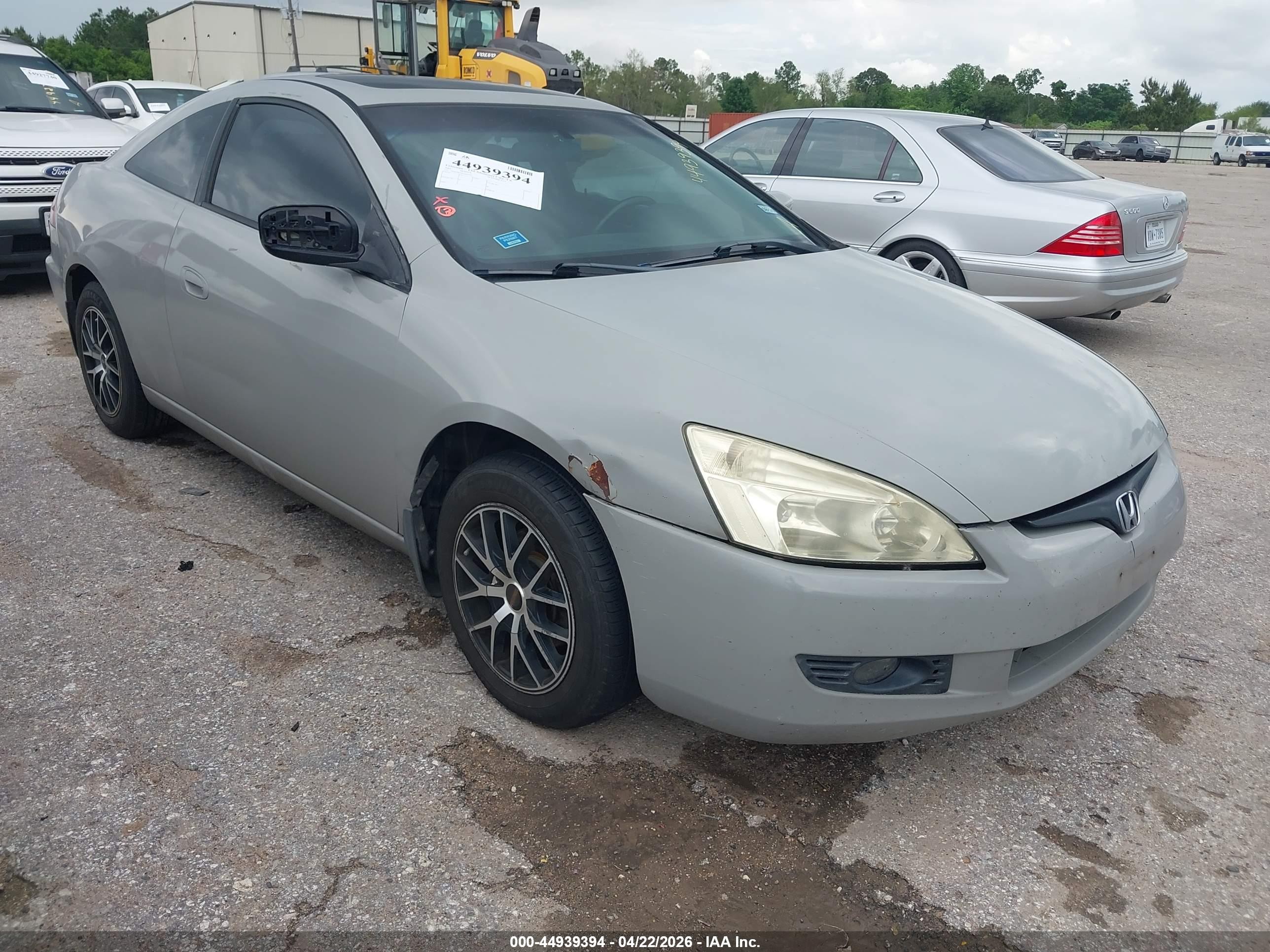 2005 Honda Accord Cpe Ex-l V6 Silver vin: 1HGCM82645A007165